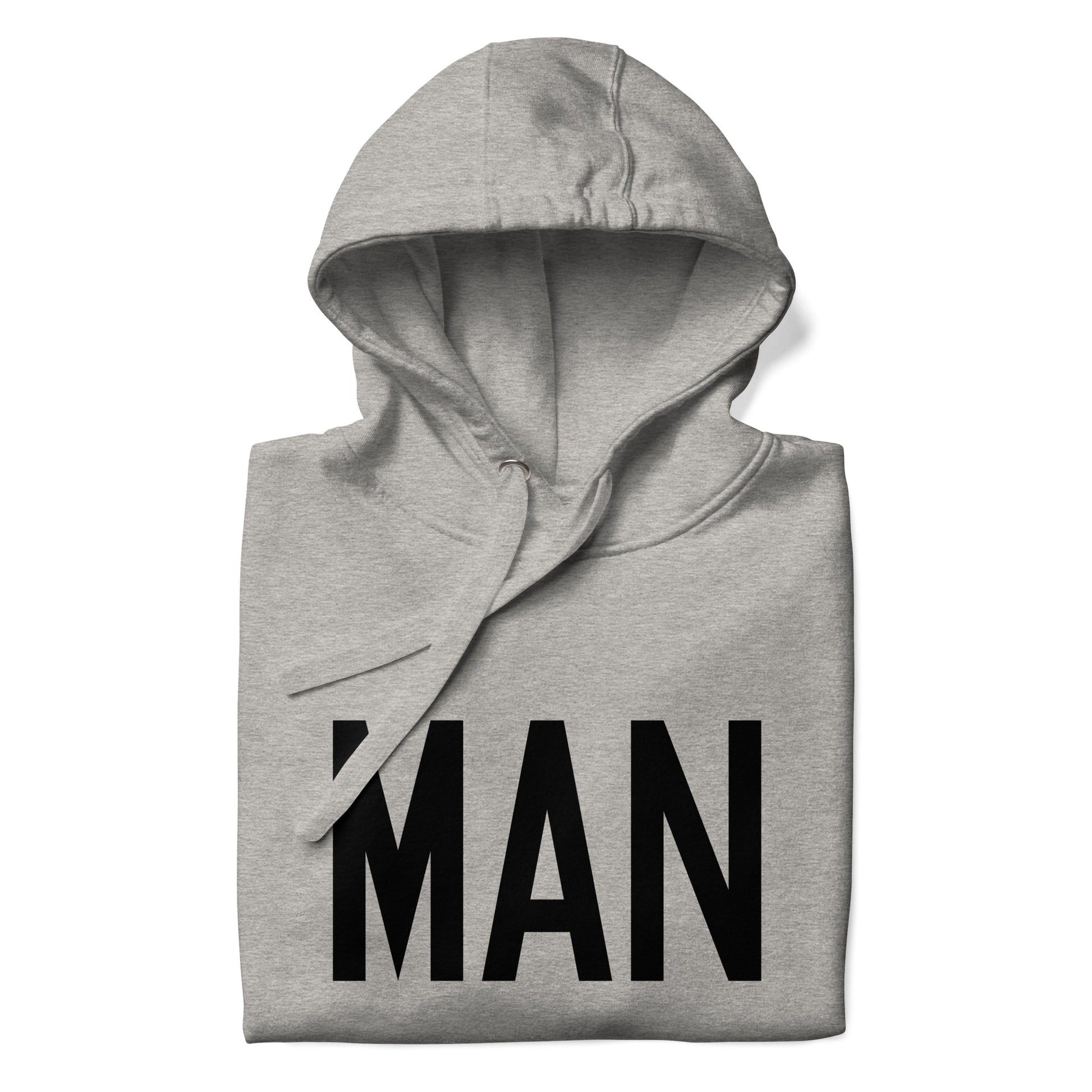Premium Hoodie - Black Graphic • MAN Manchester • YHM Designs - Image 03