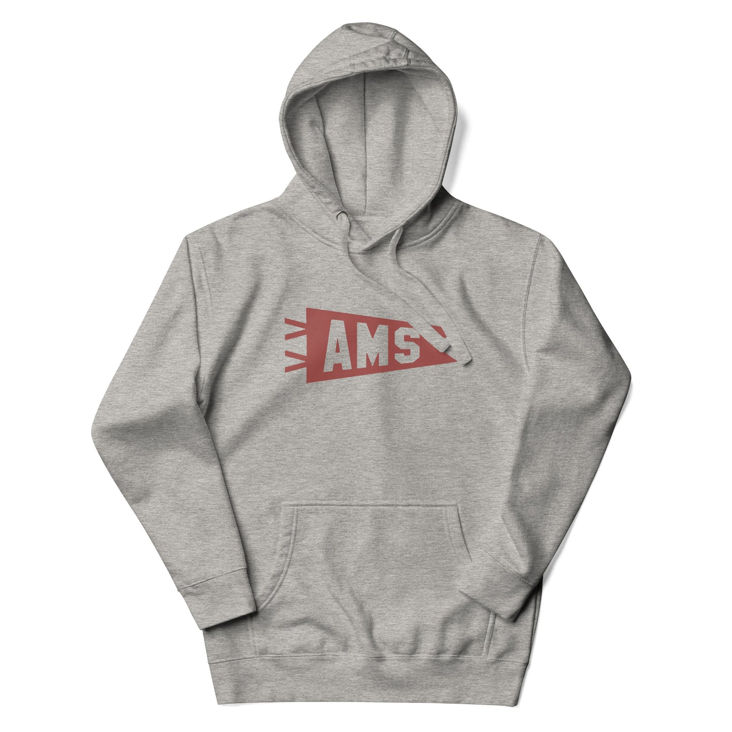 Airport Code Premium Hoodie - Terracotta Graphic • AMS Amsterdam • YHM Designs - Image 11