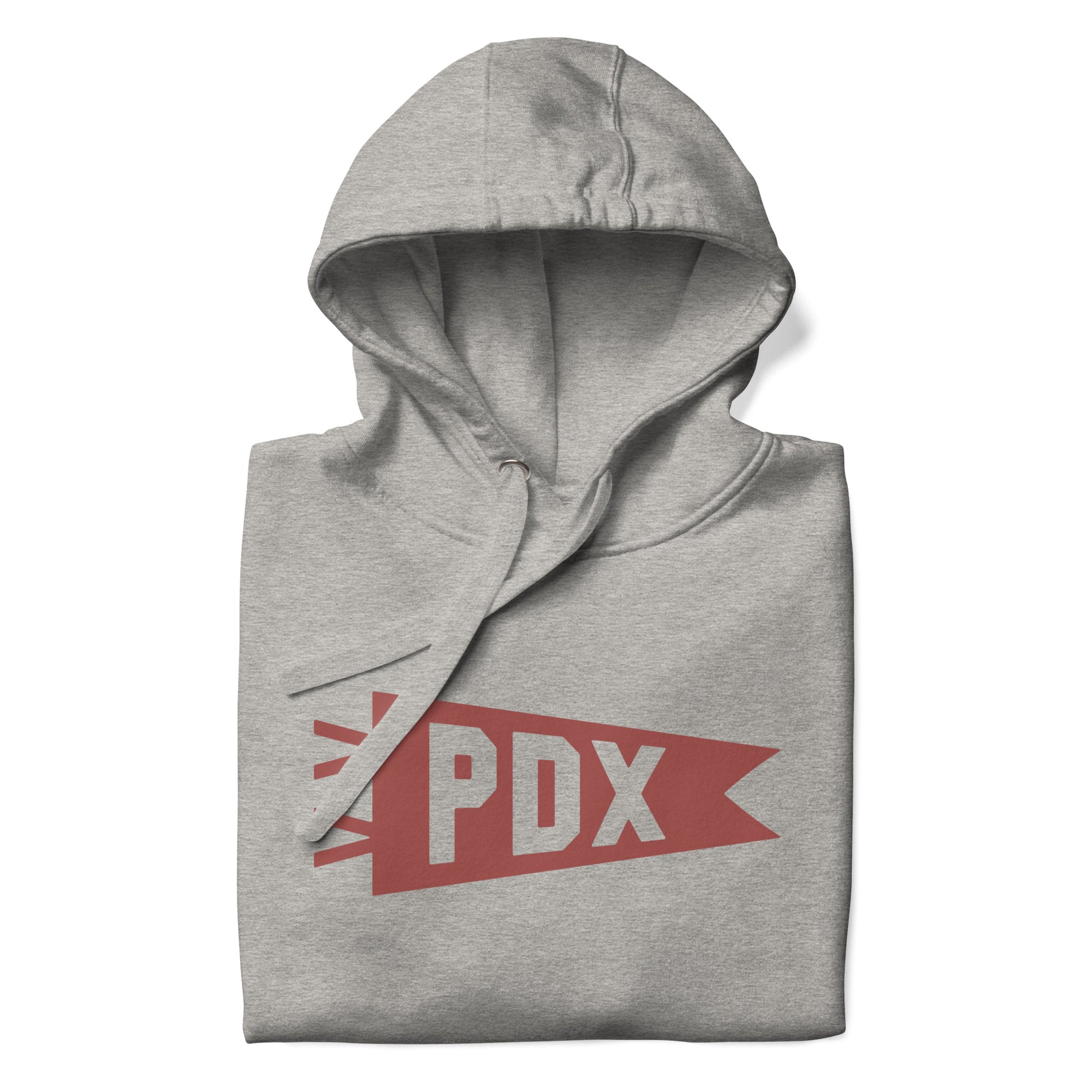 Airport Code Premium Hoodie - Terracotta Graphic • PDX Portland • YHM Designs - Image 08