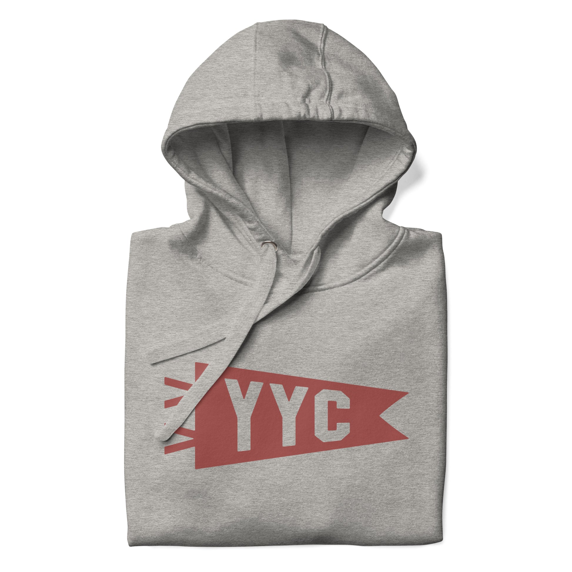 Airport Code Premium Hoodie - Terracotta Graphic • YYC Calgary • YHM Designs - Image 08