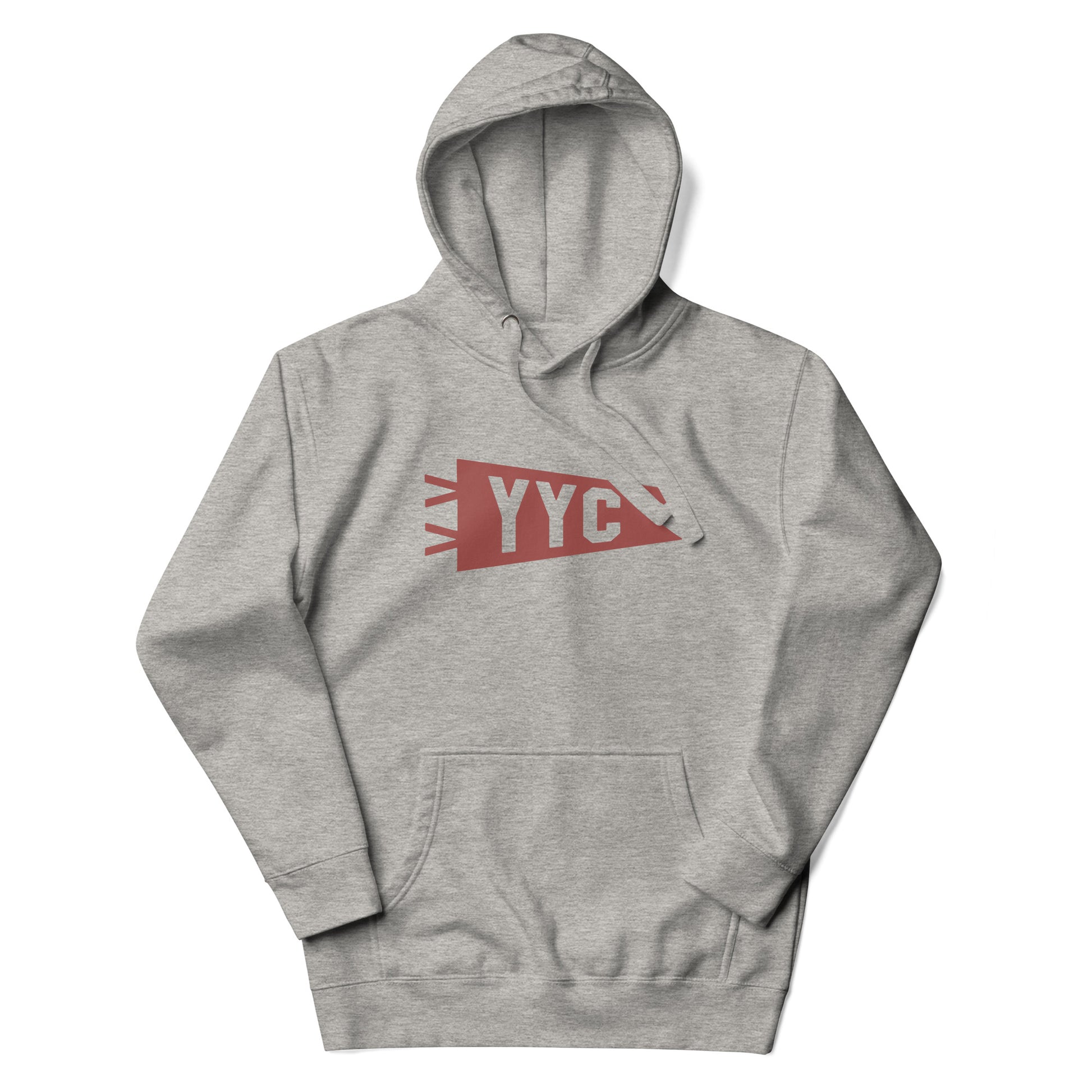 Airport Code Premium Hoodie - Terracotta Graphic • YYC Calgary • YHM Designs - Image 11