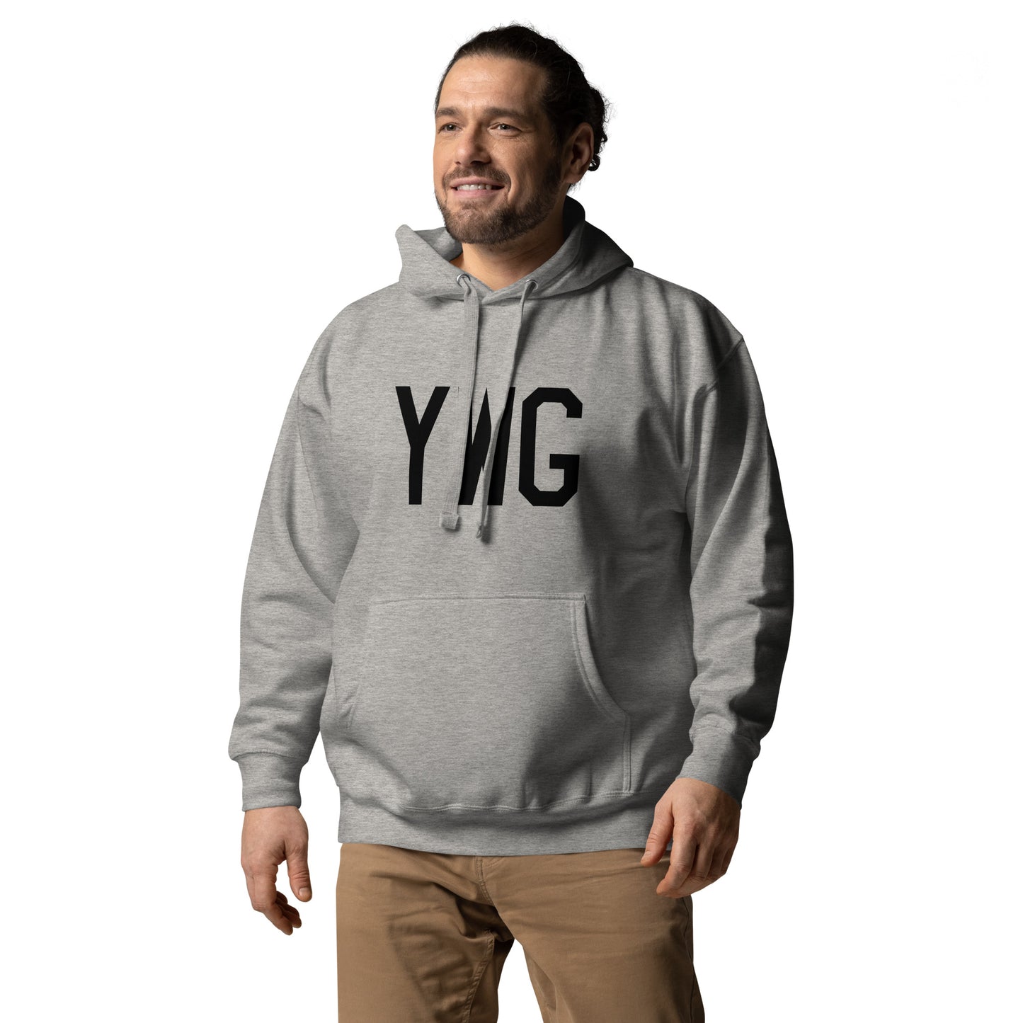 Premium Hoodie - Black Graphic • YWG Winnipeg • YHM Designs - Image 03