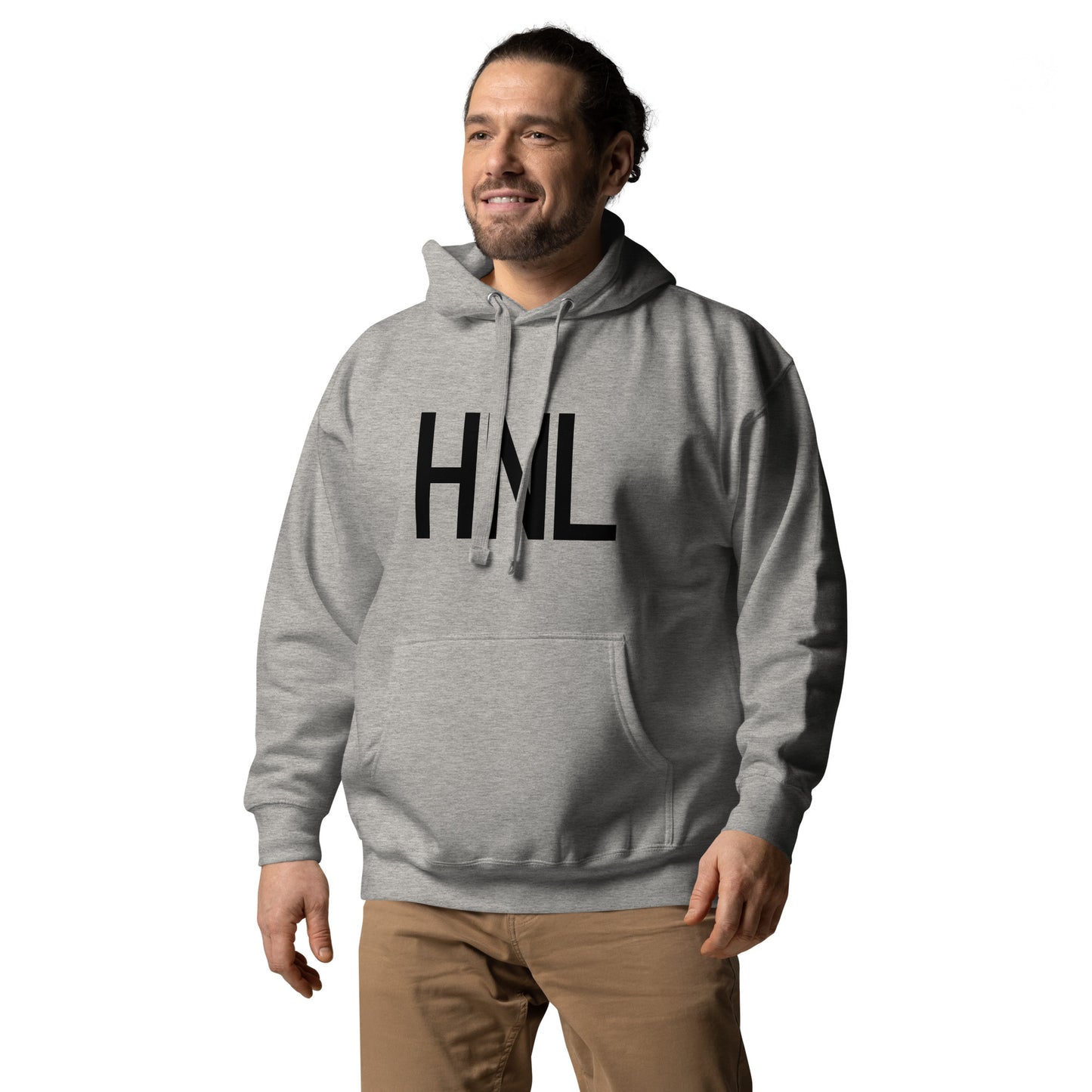 Premium Hoodie - Black Graphic • HNL Honolulu • YHM Designs - Image 08
