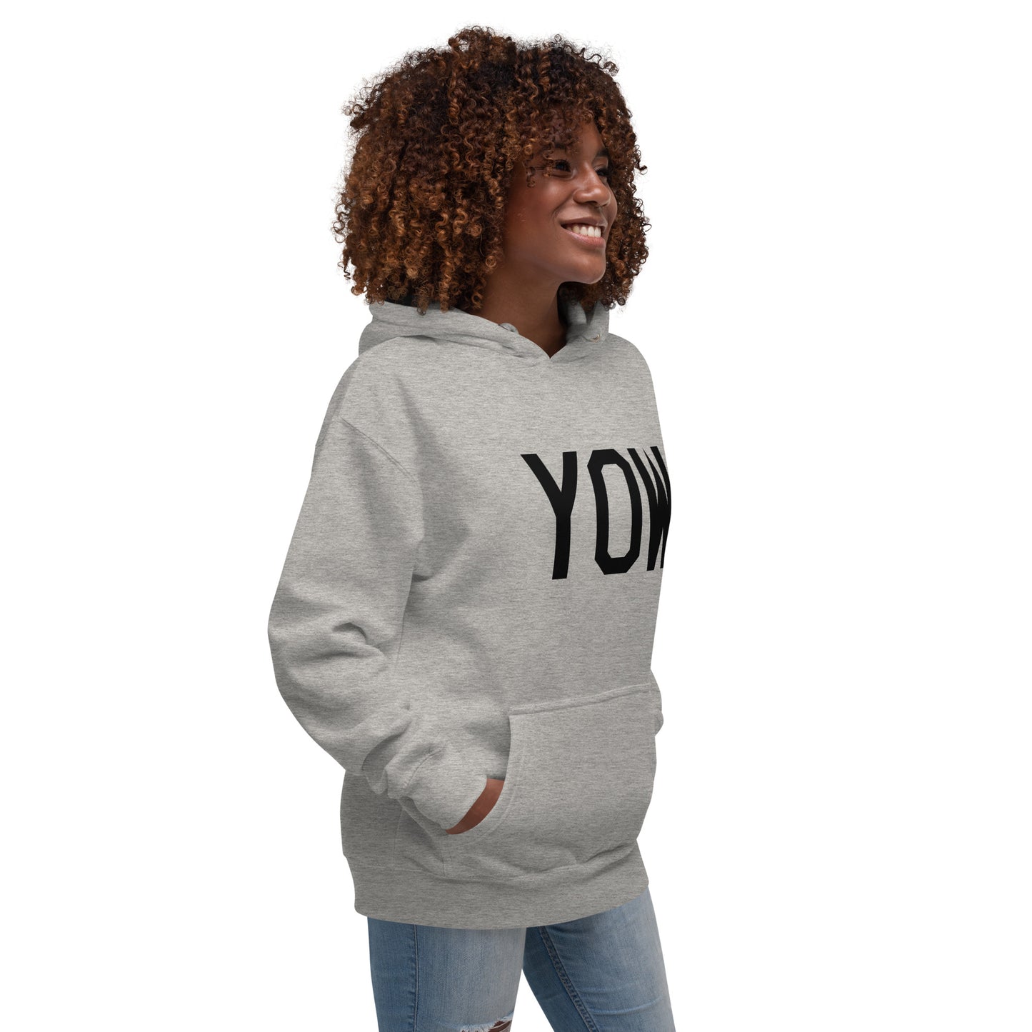 Premium Hoodie - Black Graphic • YOW Ottawa • YHM Designs - Image 02