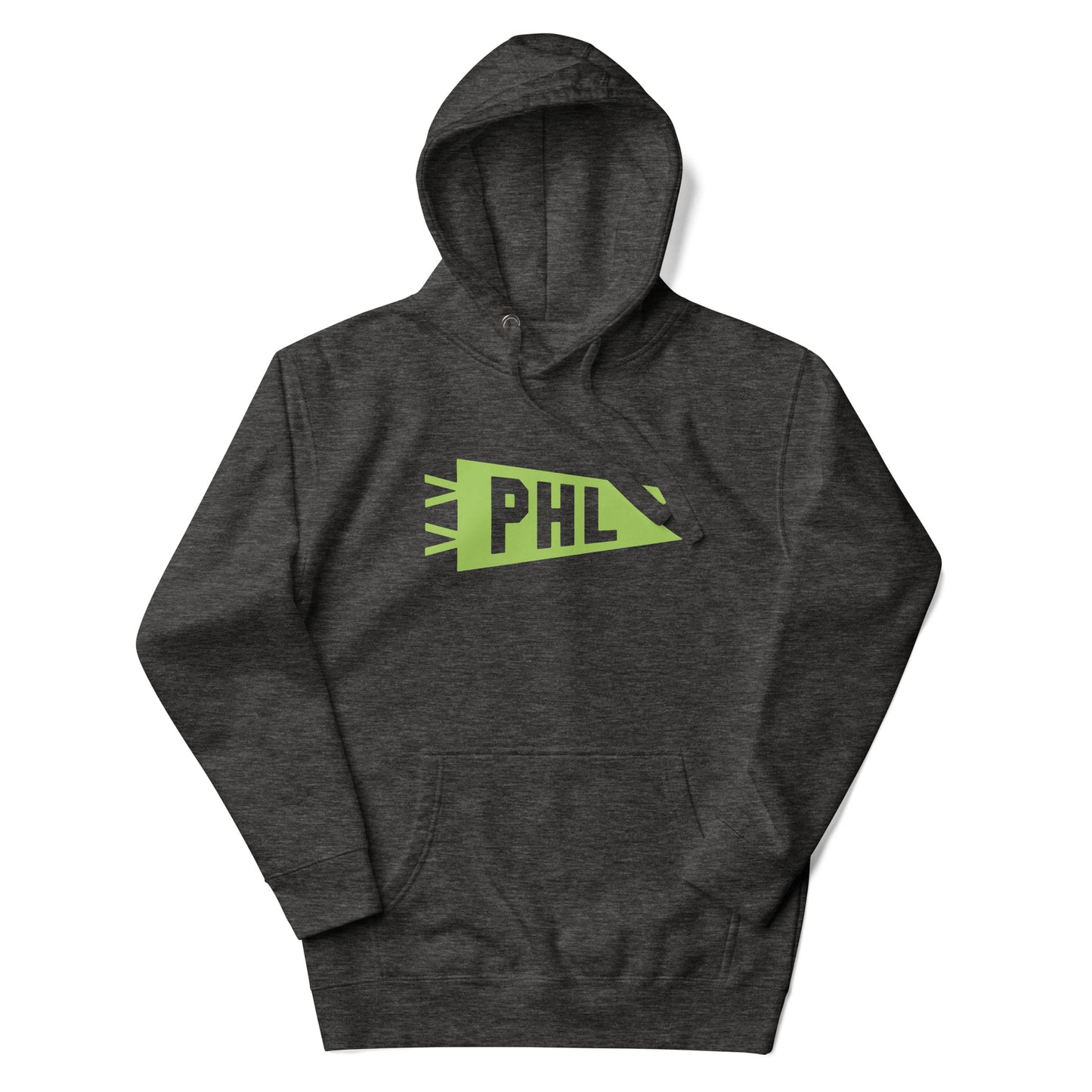 Airport Code Premium Hoodie - Green Graphic • PHL Philadelphia • YHM Designs - Image 11