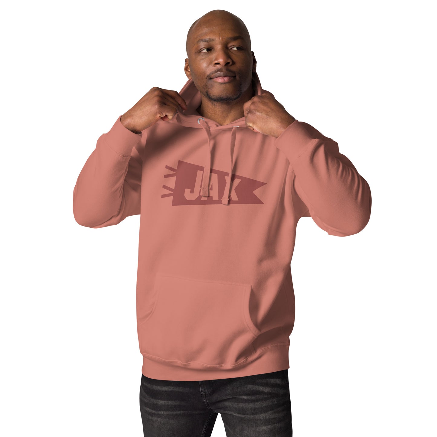 Airport Code Premium Hoodie - Terracotta Graphic • JAX Jacksonville • YHM Designs - Image 04