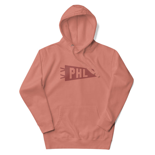 Airport Code Premium Hoodie - Terracotta Graphic • PHL Philadelphia • YHM Designs - Image 01