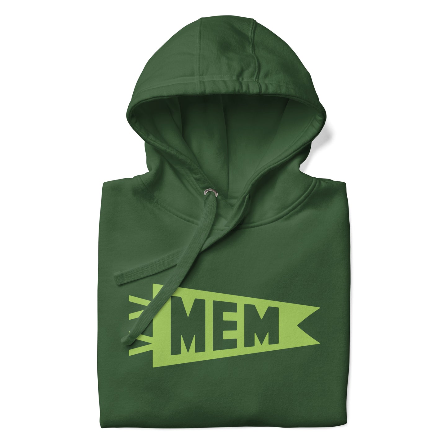 Airport Code Premium Hoodie - Green Graphic • MEM Memphis • YHM Designs - Image 08