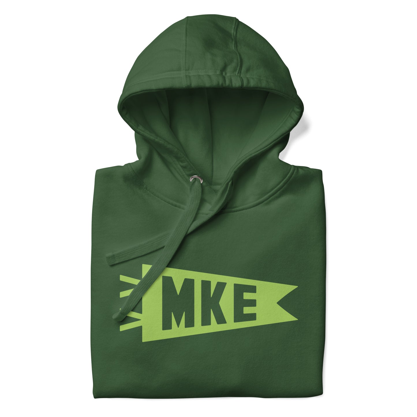 Airport Code Premium Hoodie - Green Graphic • MKE Milwaukee • YHM Designs - Image 08
