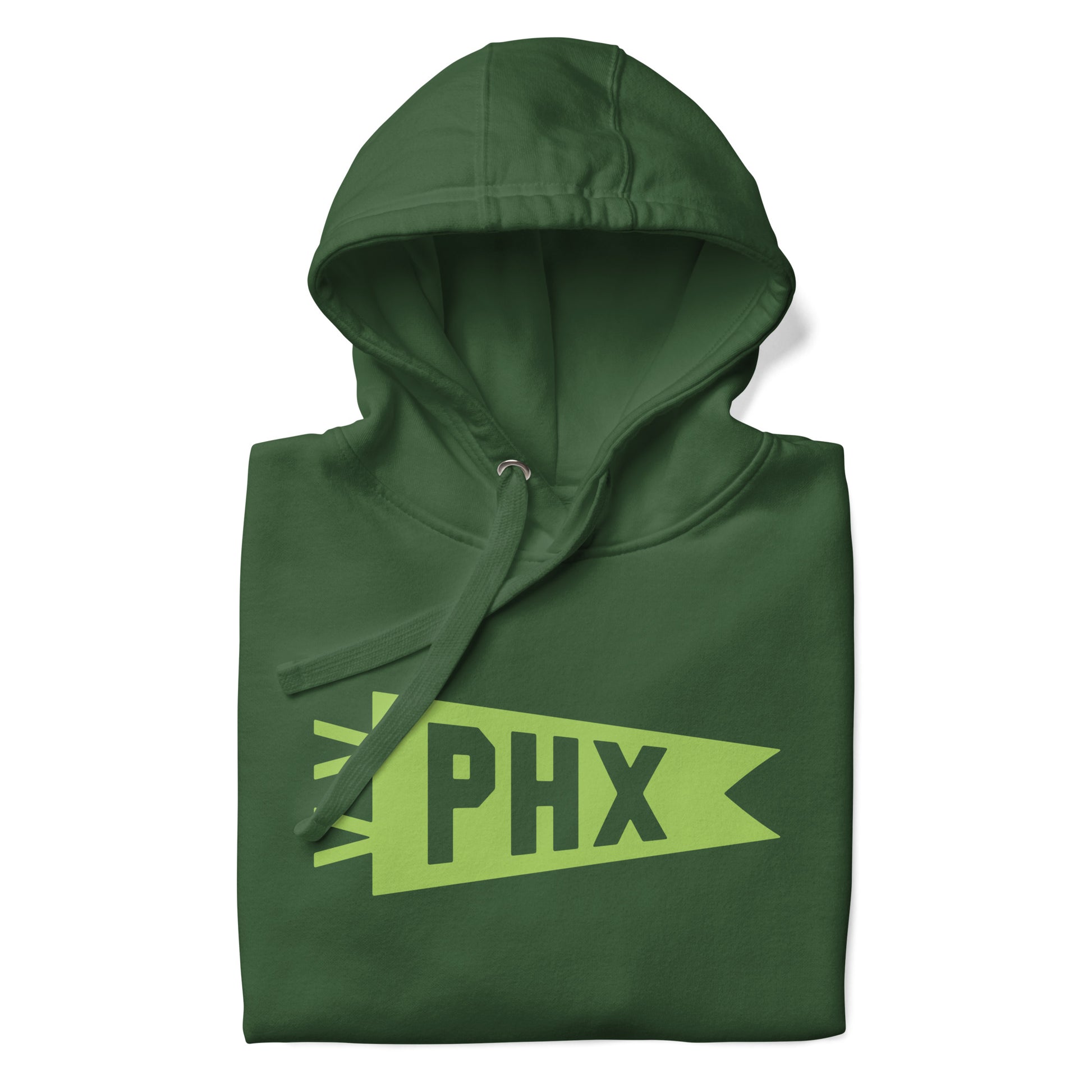 Airport Code Premium Hoodie - Green Graphic • PHX Phoenix • YHM Designs - Image 08