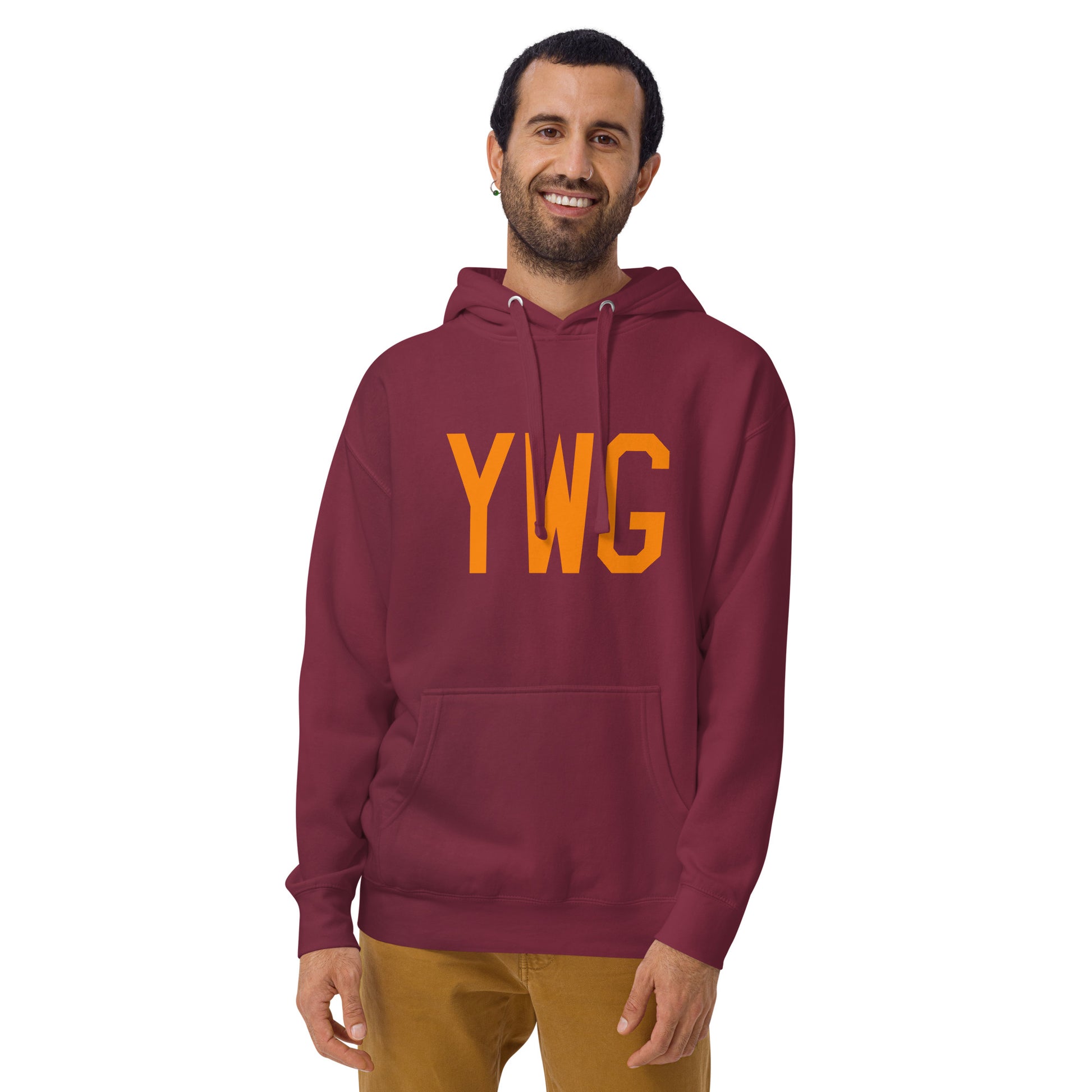 Premium Hoodie - Orange Graphic • YWG Winnipeg • YHM Designs - Image 11