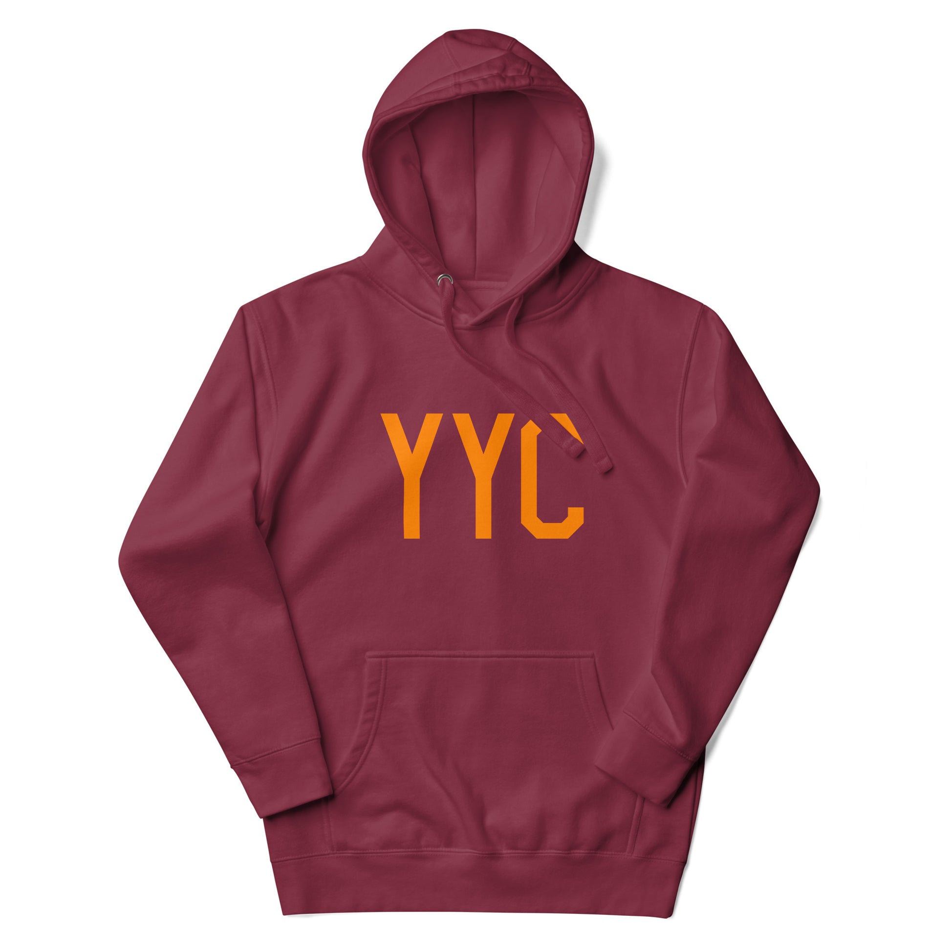 Premium Hoodie - Orange Graphic • YYC Calgary • YHM Designs - Image 05