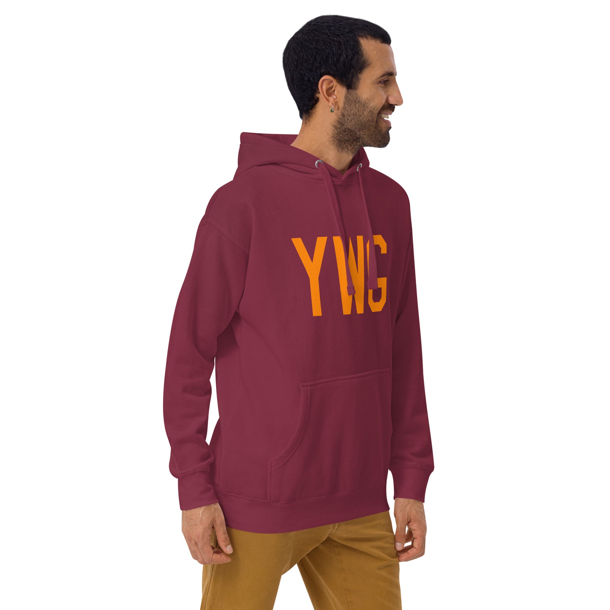 Premium Hoodie - Orange Graphic • YWG Winnipeg • YHM Designs - Image 12