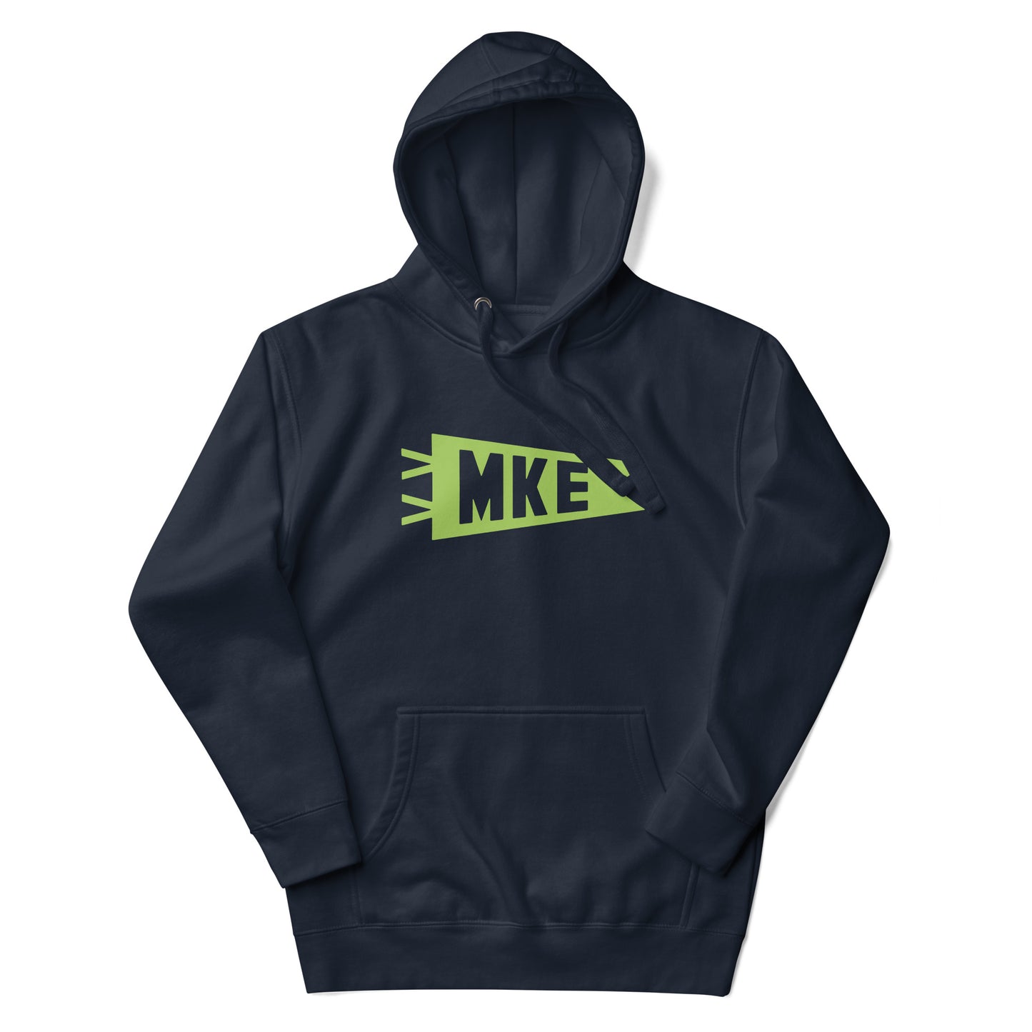 Airport Code Premium Hoodie - Green Graphic • MKE Milwaukee • YHM Designs - Image 10