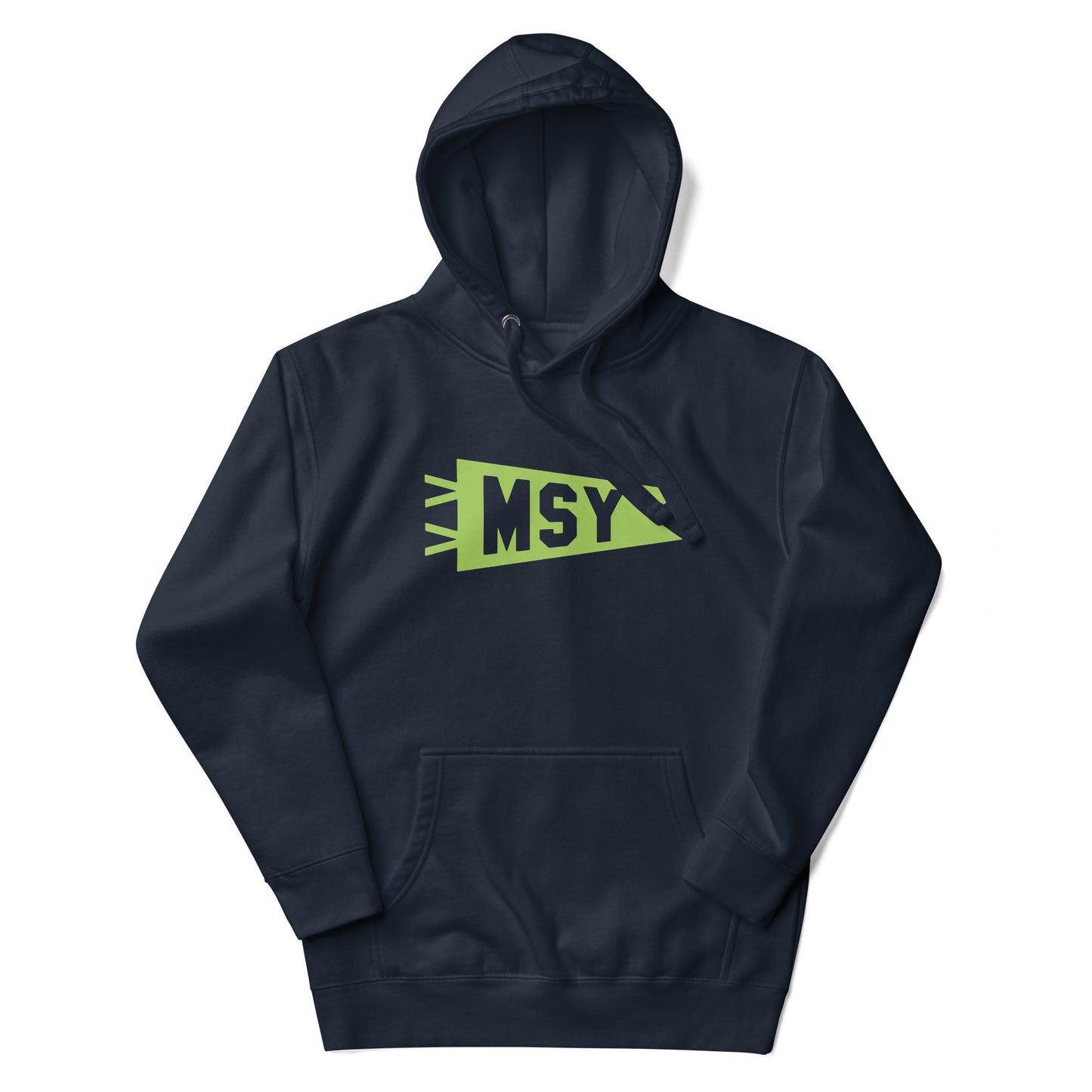 Airport Code Premium Hoodie - Green Graphic • MSY New Orleans • YHM Designs - Image 10