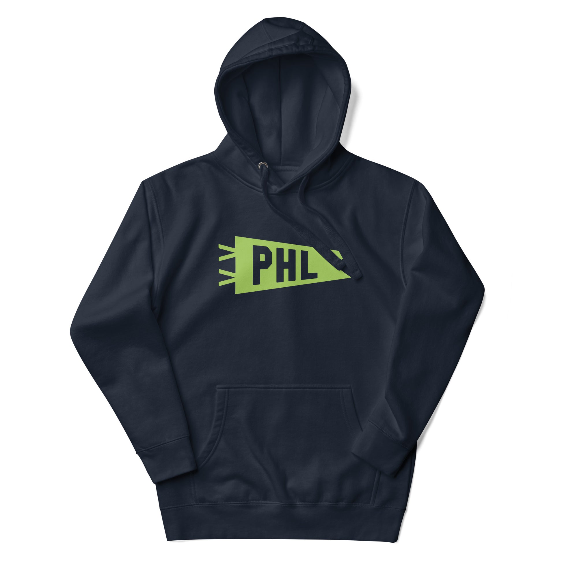 Airport Code Premium Hoodie - Green Graphic • PHL Philadelphia • YHM Designs - Image 10