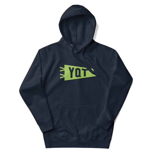 Airport Code Premium Hoodie - Green Graphic • YQT Thunder Bay • YHM Designs - Image 01