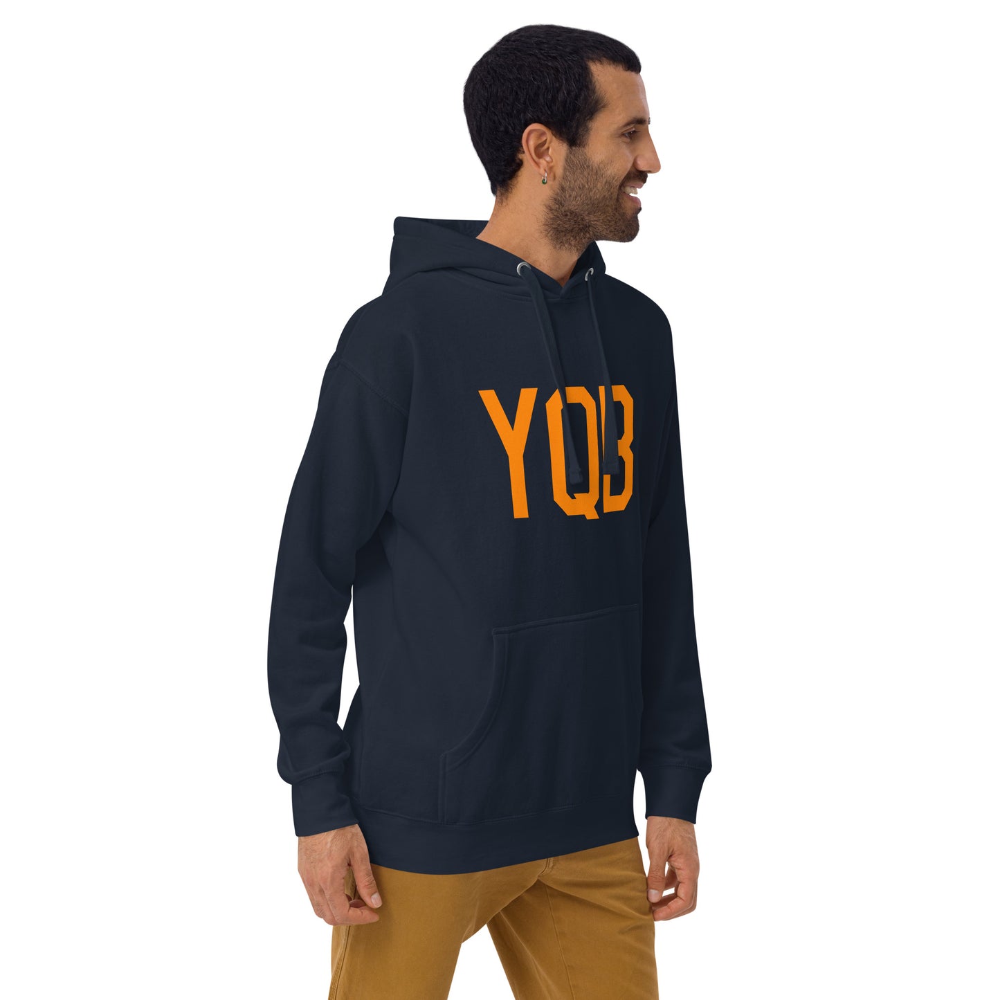 Premium Hoodie - Orange Graphic • YQB Quebec City • YHM Designs - Image 10