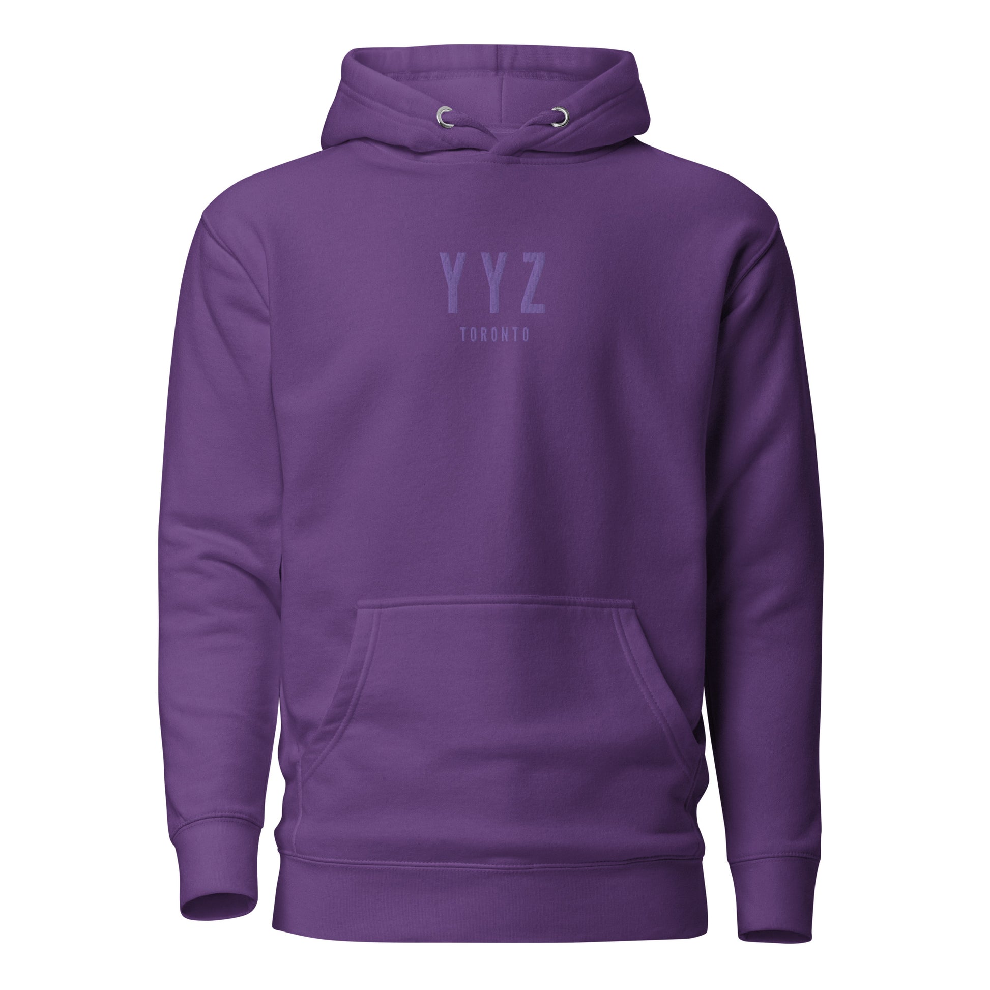Embroidered Premium Hoodie - Monochrome • YYZ Toronto • YHM Designs - Image 06