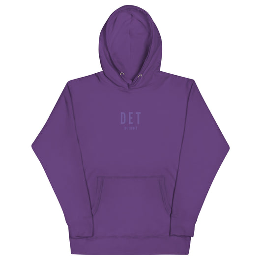Embroidered Premium Hoodie - Monochrome • DET Detroit • YHM Designs - Image 01