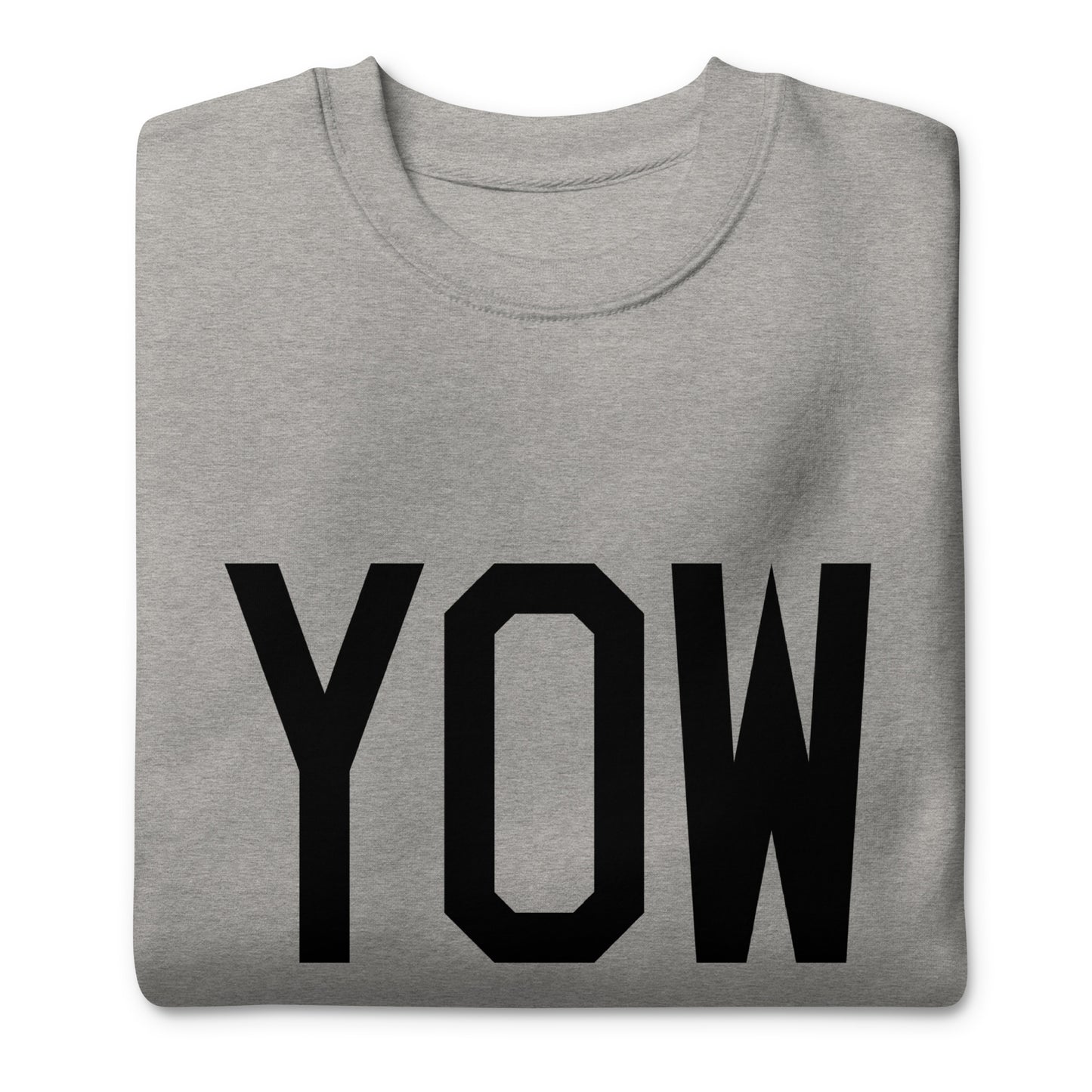 Aviation-Theme Premium Sweatshirt - Black • YOW Ottawa • YHM Designs - Image 04