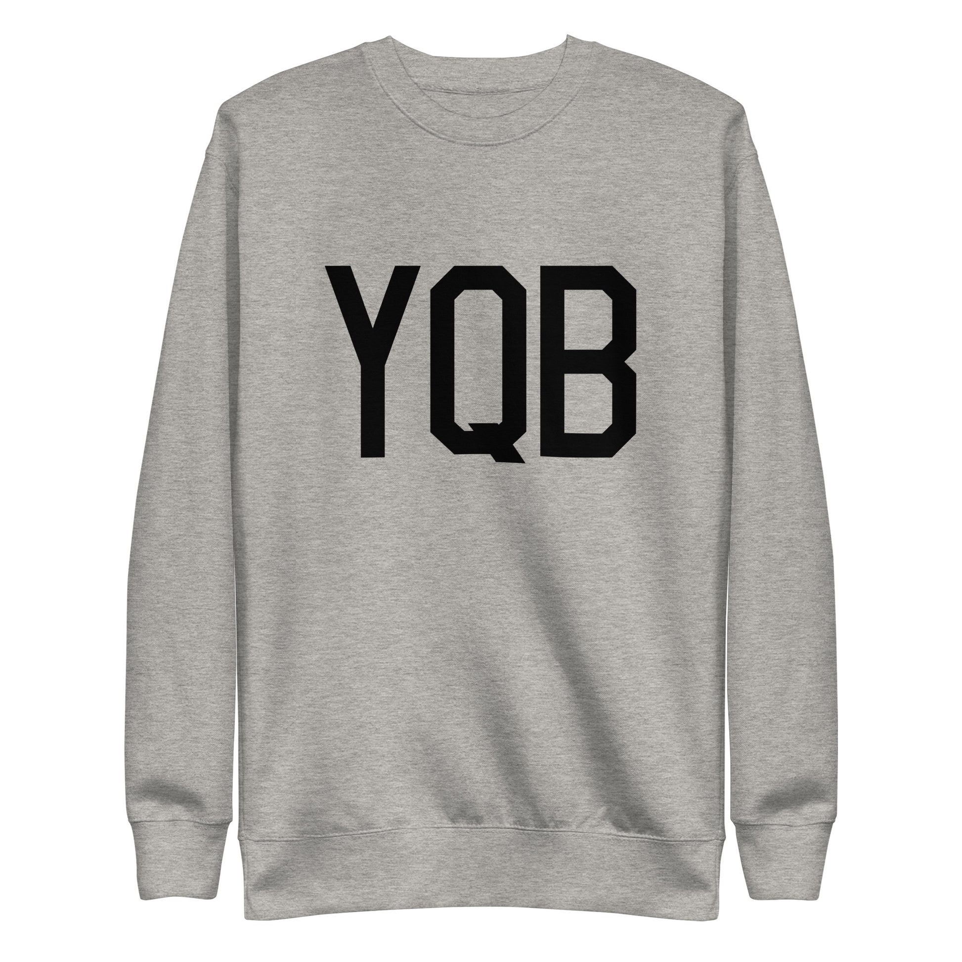Aviation-Theme Premium Sweatshirt - Black • YQB Quebec City • YHM Designs - Image 06
