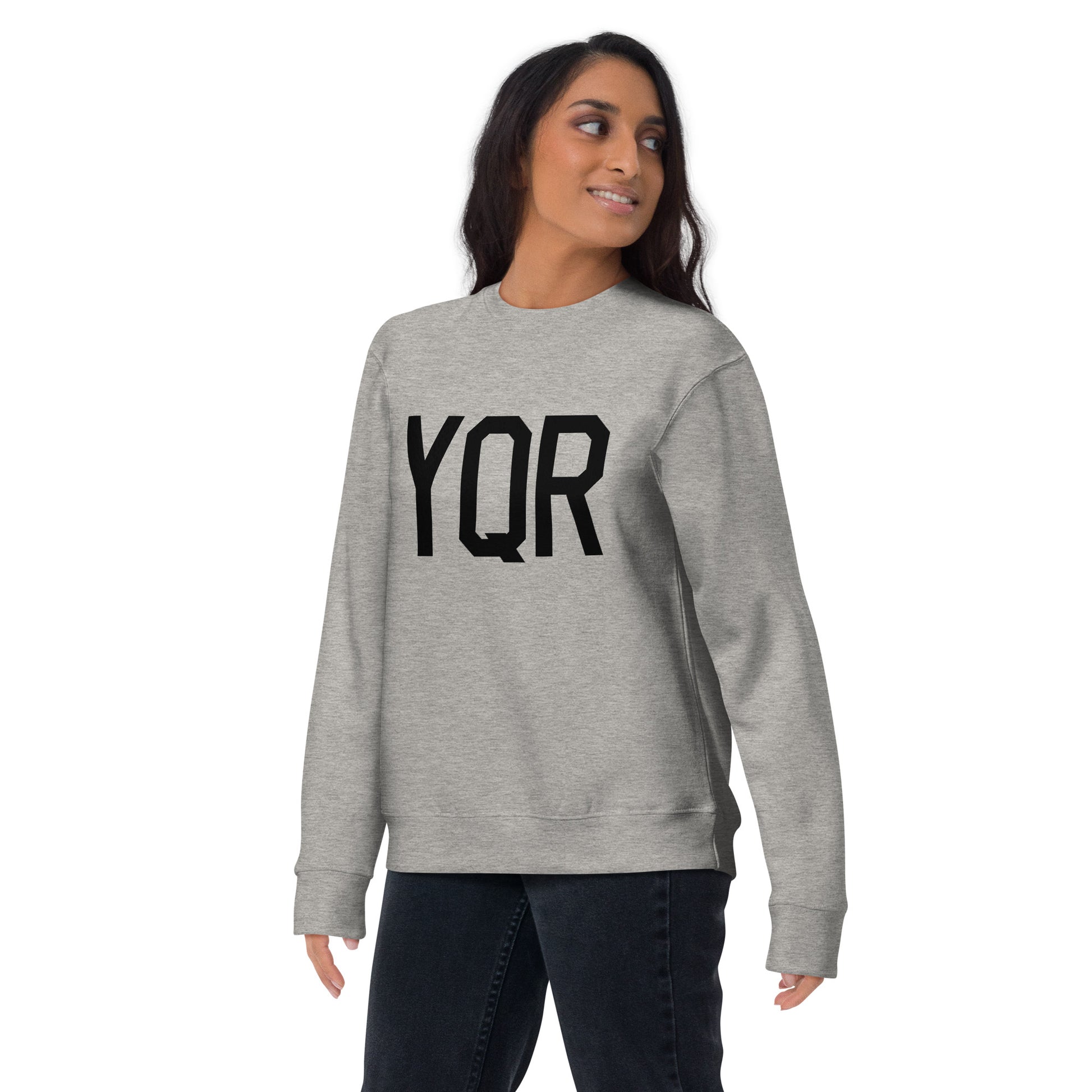 Aviation-Theme Premium Sweatshirt - Black • YQR Regina • YHM Designs - Image 05