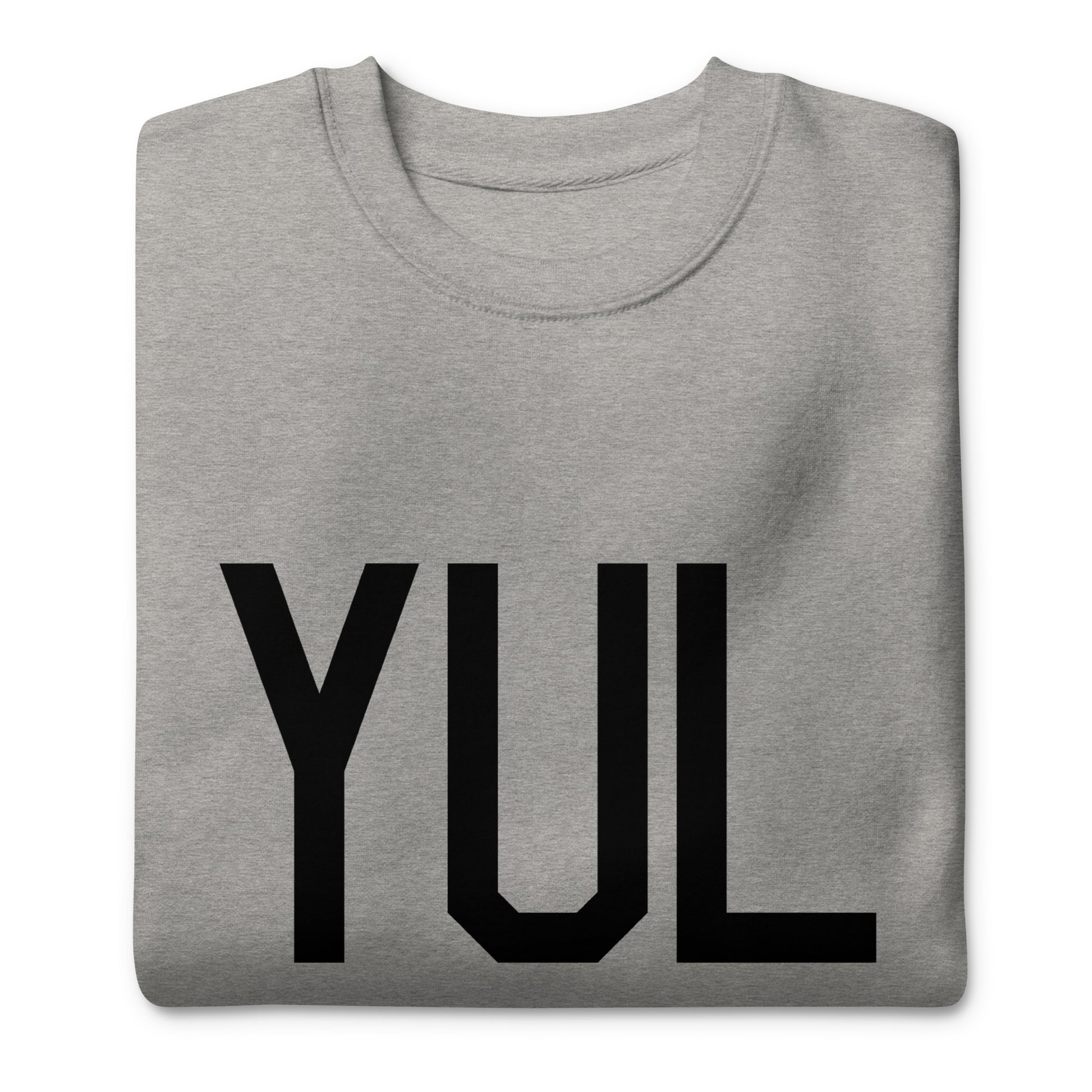 Aviation-Theme Premium Sweatshirt - Black • YUL Montreal • YHM Designs - Image 04