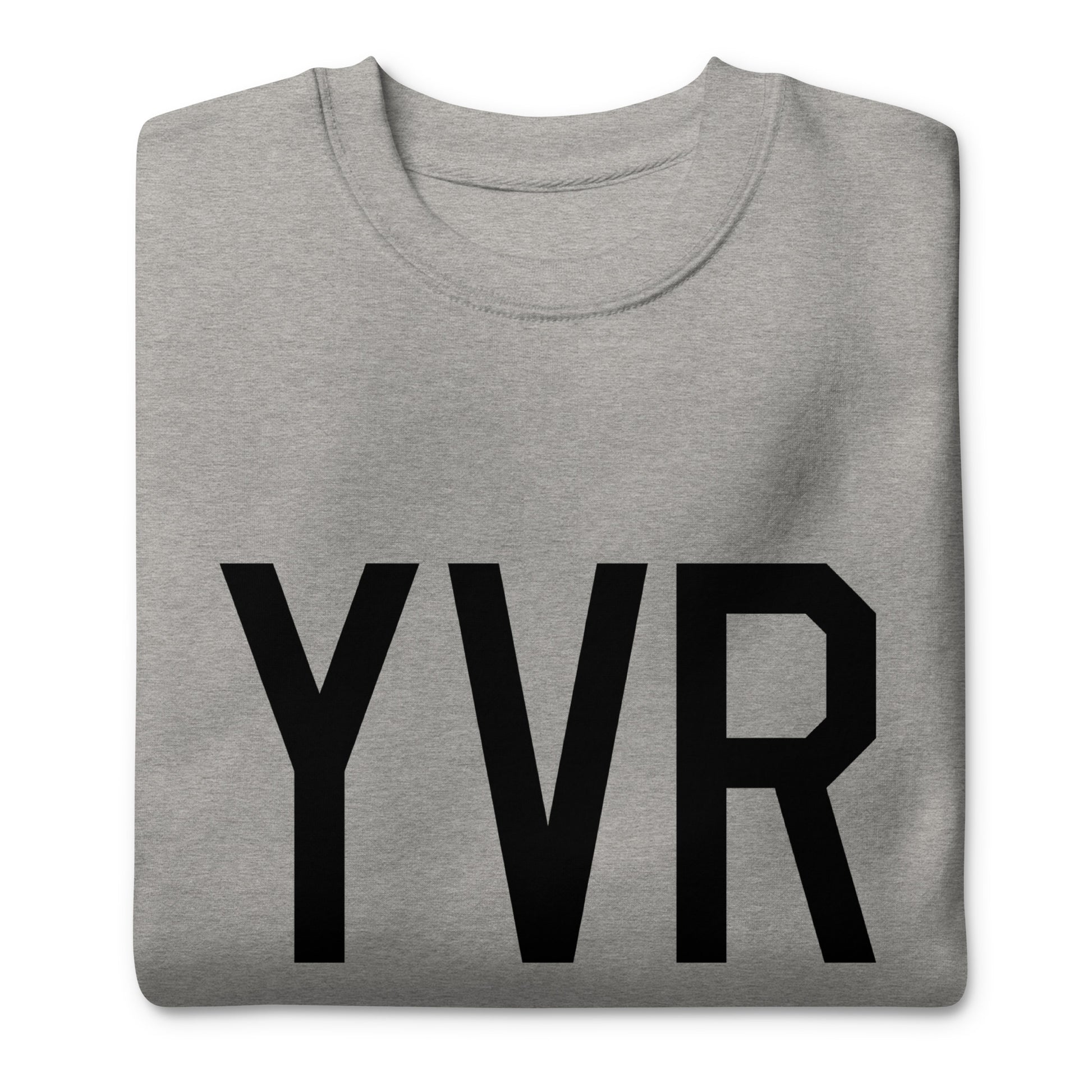 Aviation-Theme Premium Sweatshirt - Black • YVR Vancouver • YHM Designs - Image 04