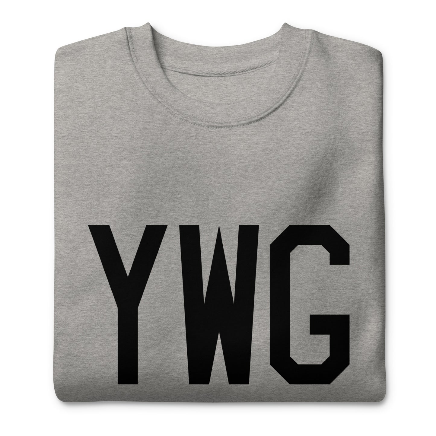 Aviation-Theme Premium Sweatshirt - Black • YWG Winnipeg • YHM Designs - Image 04