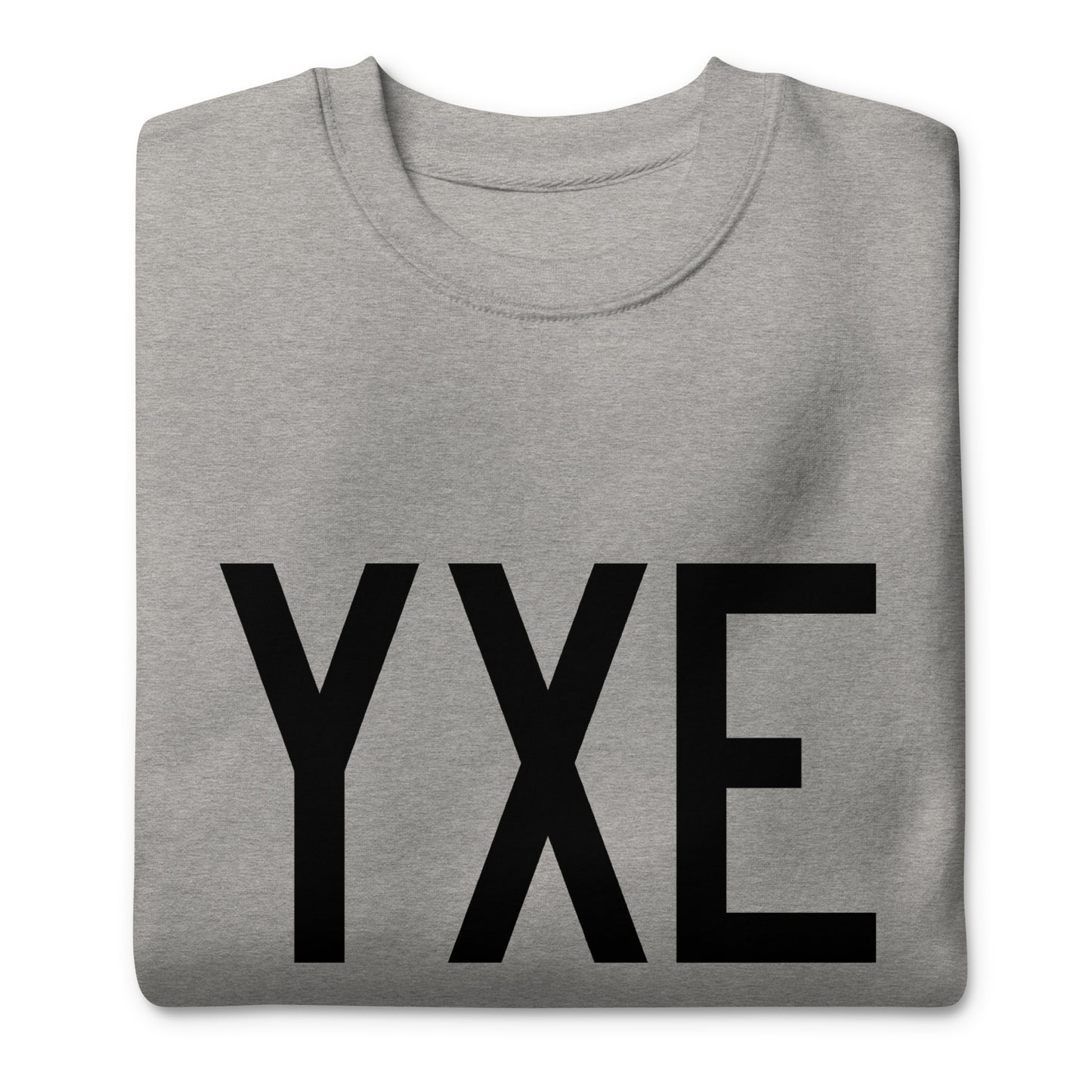 Aviation-Theme Premium Sweatshirt - Black • YXE Saskatoon • YHM Designs - Image 04