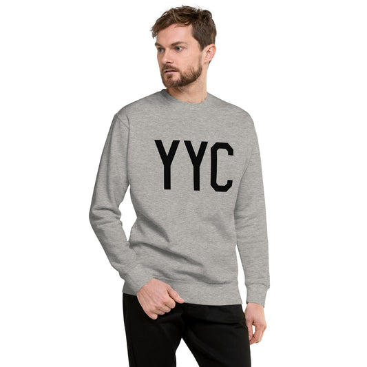 Aviation-Theme Premium Sweatshirt - Black • YYC Calgary • YHM Designs - Image 01