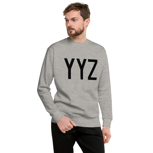 Aviation-Theme Premium Sweatshirt - Black • YYZ Toronto • YHM Designs - Image 01