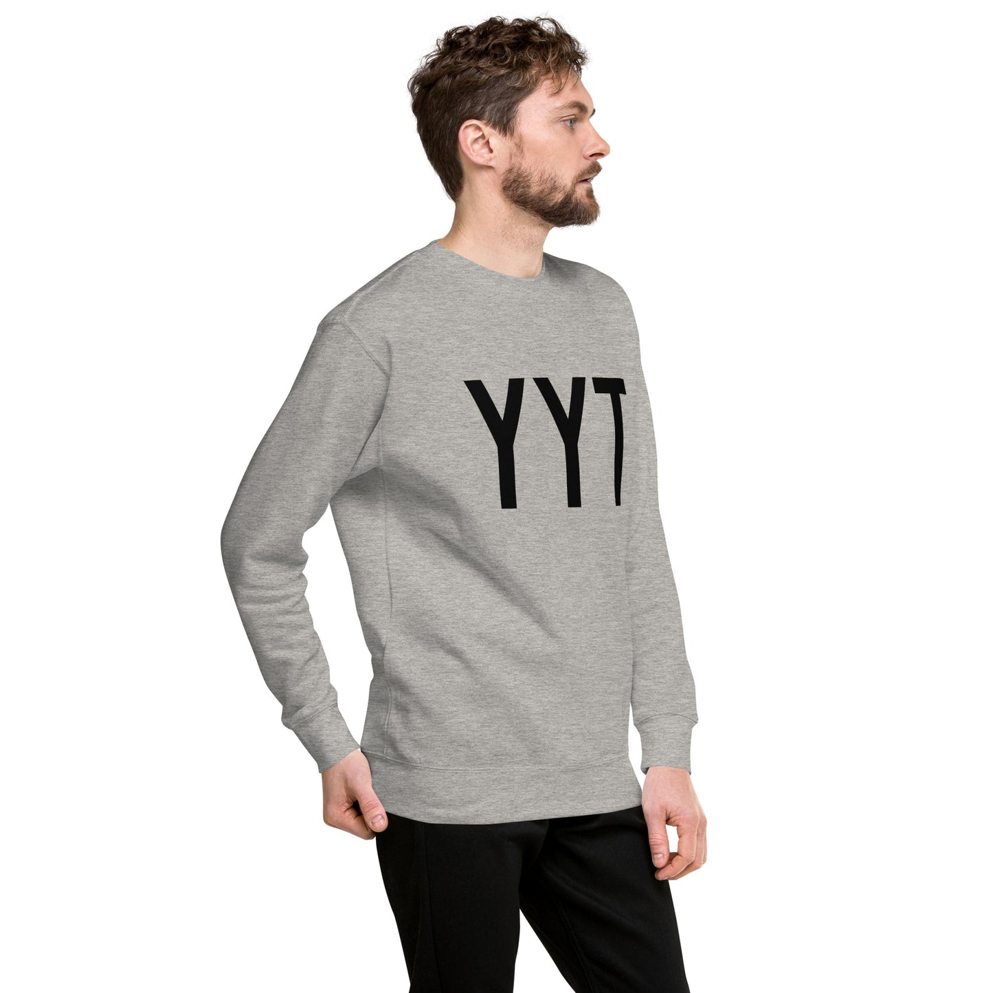 Aviation-Theme Premium Sweatshirt - Black • YYT St. John's • YHM Designs - Image 02