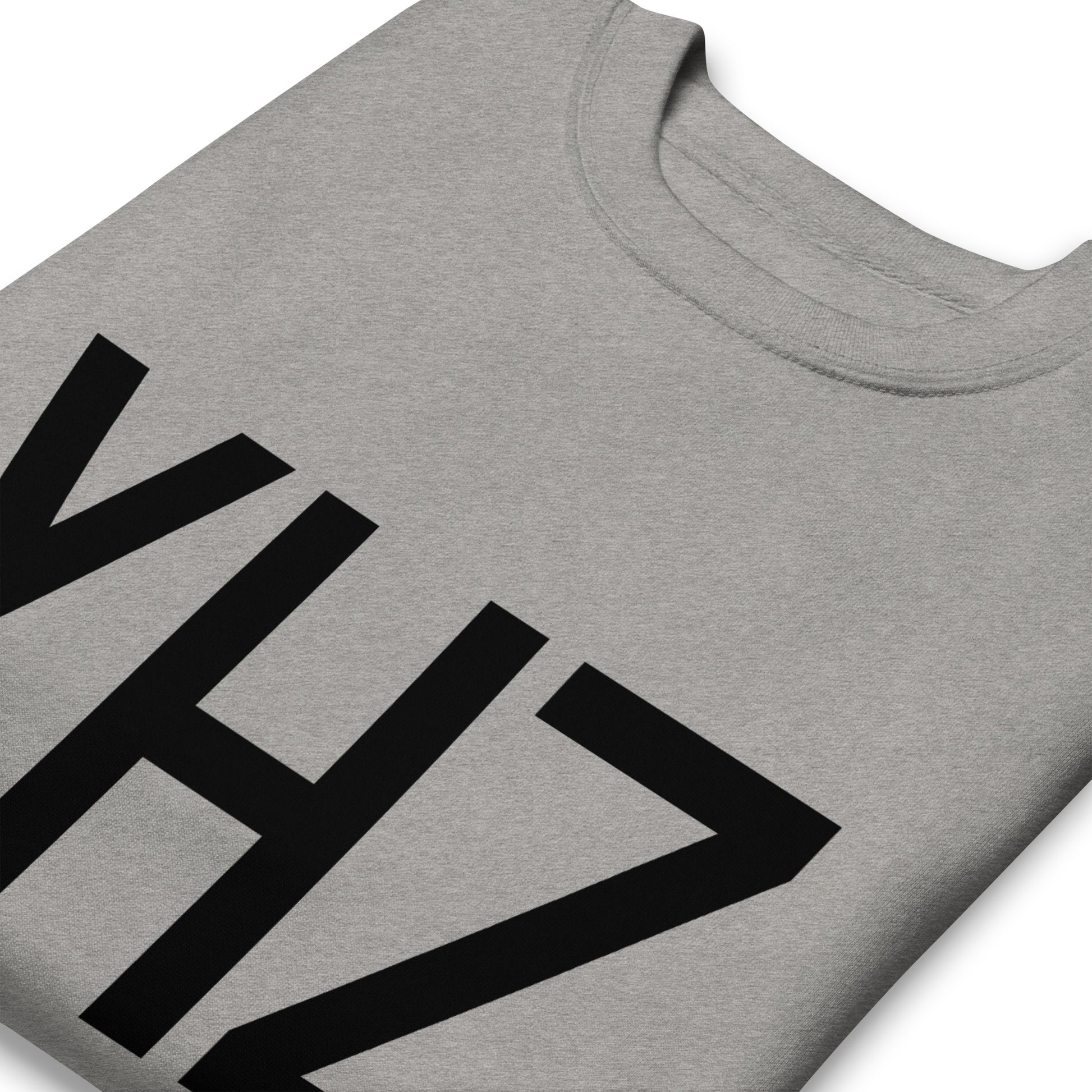 Airport Code Premium Sweatshirt • YHZ Halifax • YHM Designs - Image 03
