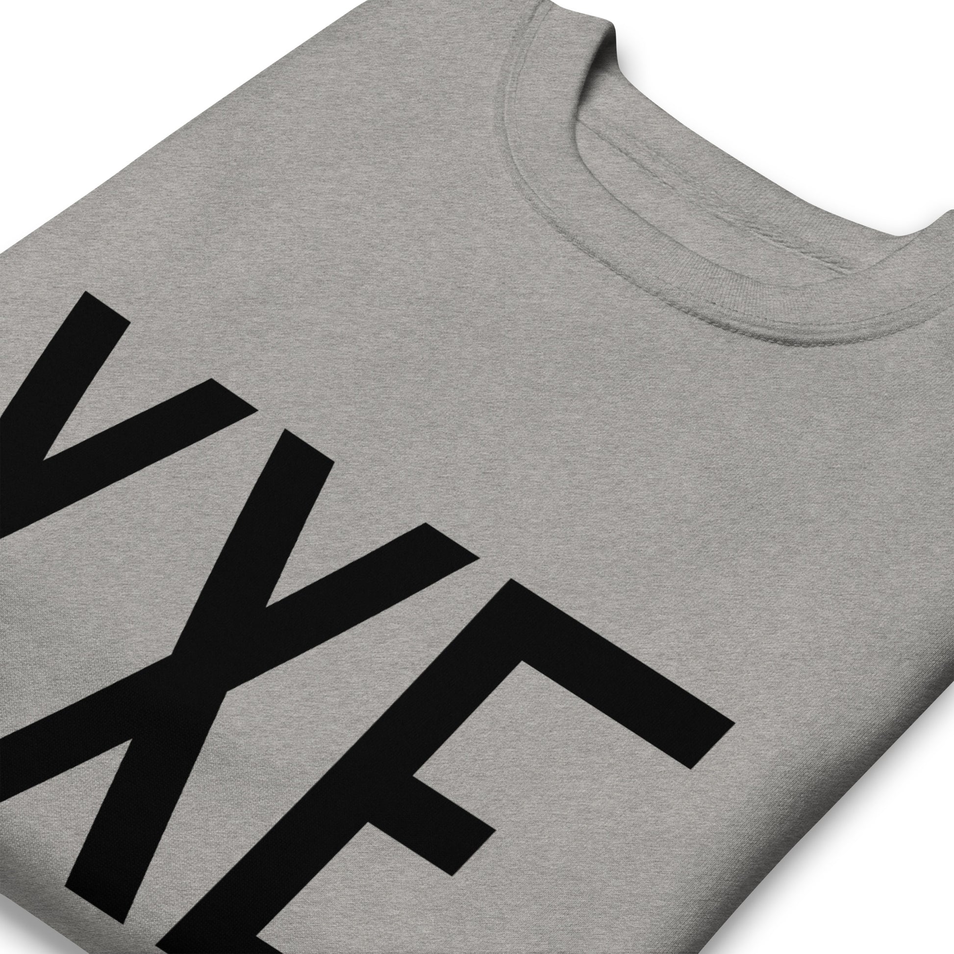 Aviation-Theme Premium Sweatshirt - Black • YXE Saskatoon • YHM Designs - Image 03
