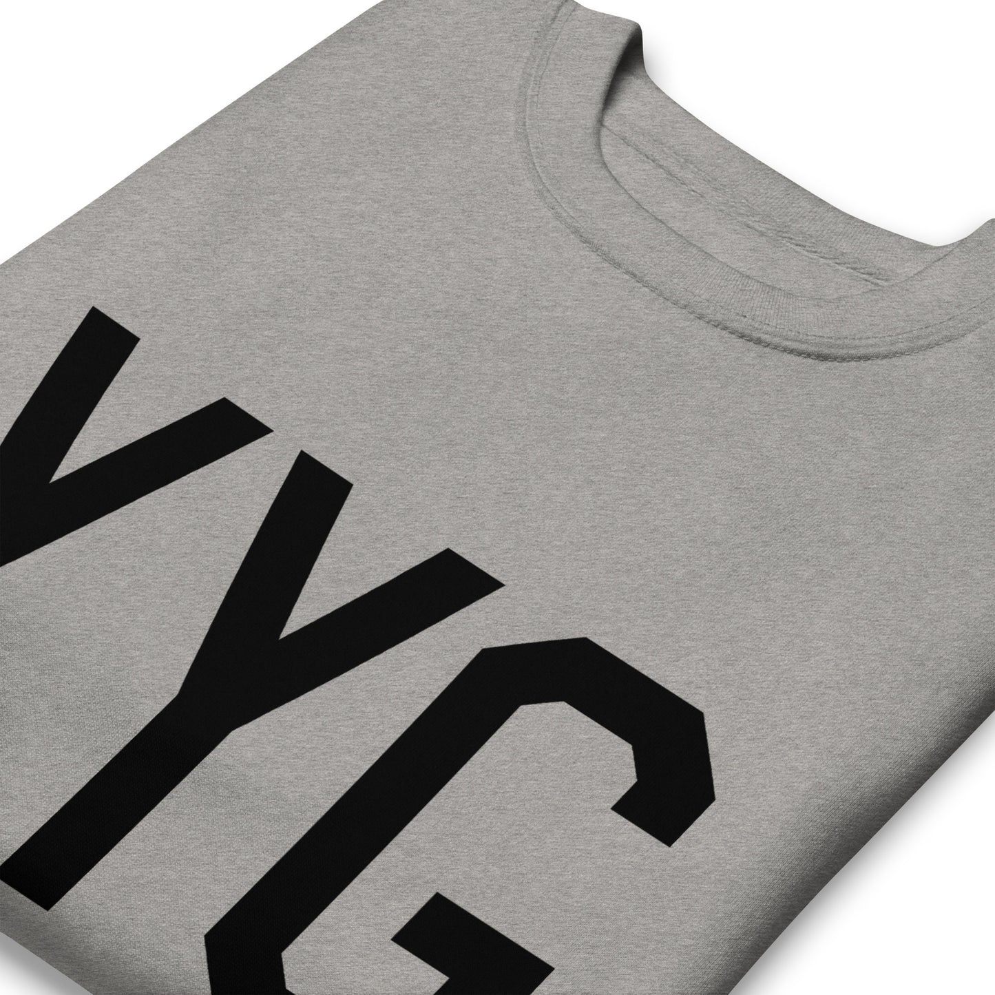 Airport Code Premium Sweatshirt • YYG Charlottetown • YHM Designs - Image 03