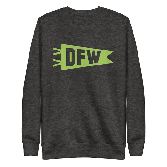 Airport Code Premium Sweatshirt - Green Graphic • DFW Dallas • YHM Designs - Image 02