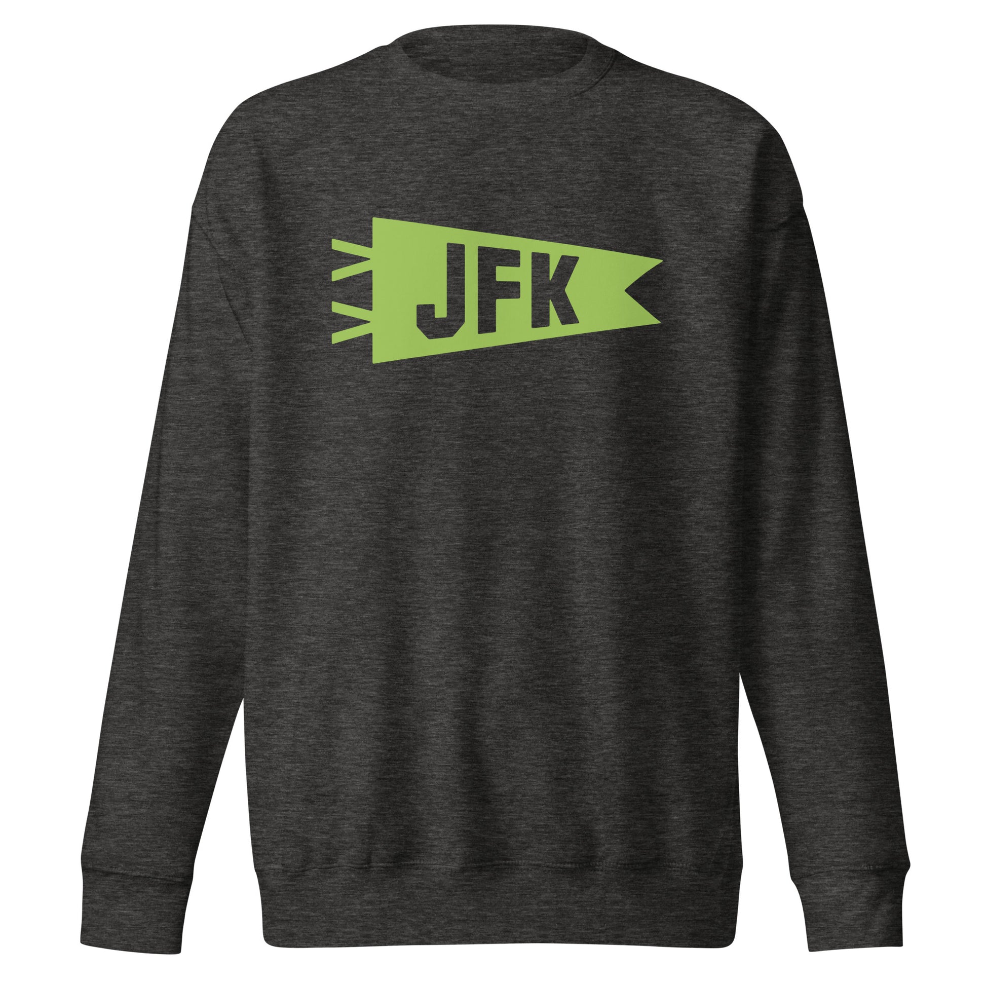 Airport Code Premium Sweatshirt - Green Graphic • JFK New York City • YHM Designs - Image 08