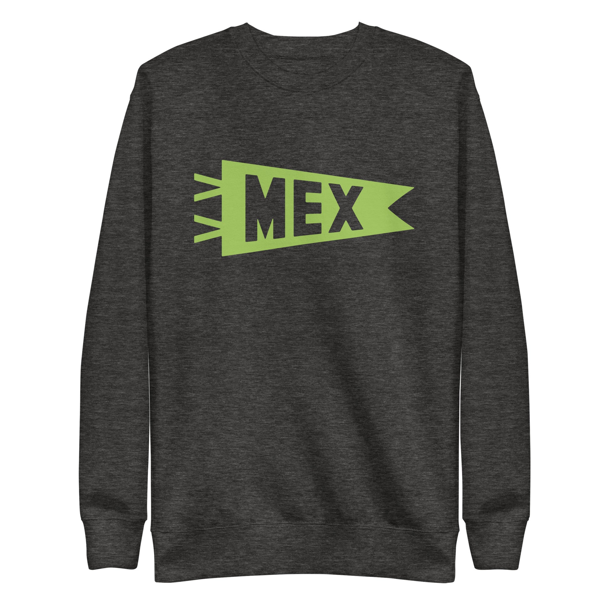 Airport Code Premium Sweatshirt - Green Graphic • MEX Mexico City • YHM Designs - Image 02