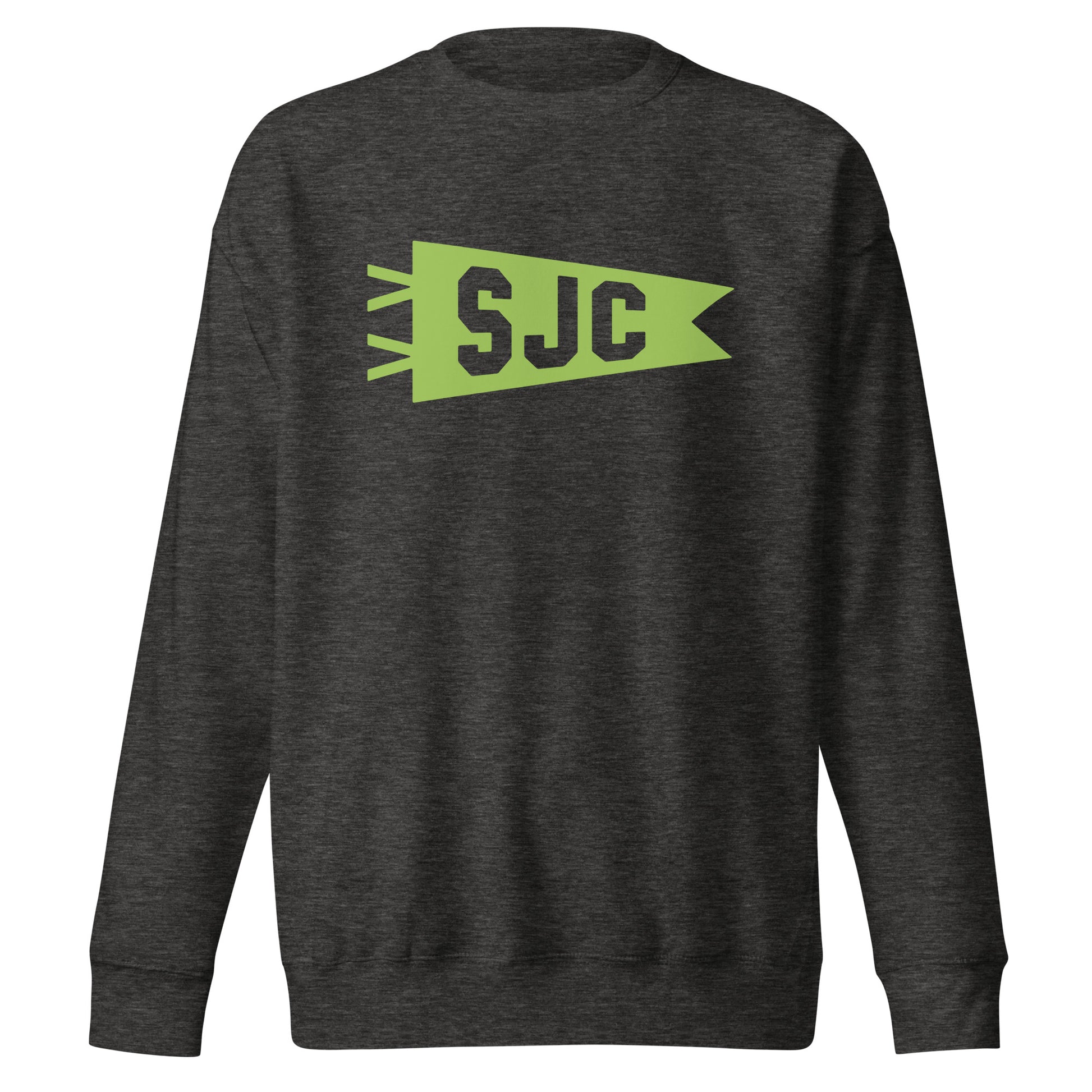 SJC San Jose Premium Sweatshirt • Banner Design in Green • YHM Designs - Image 08