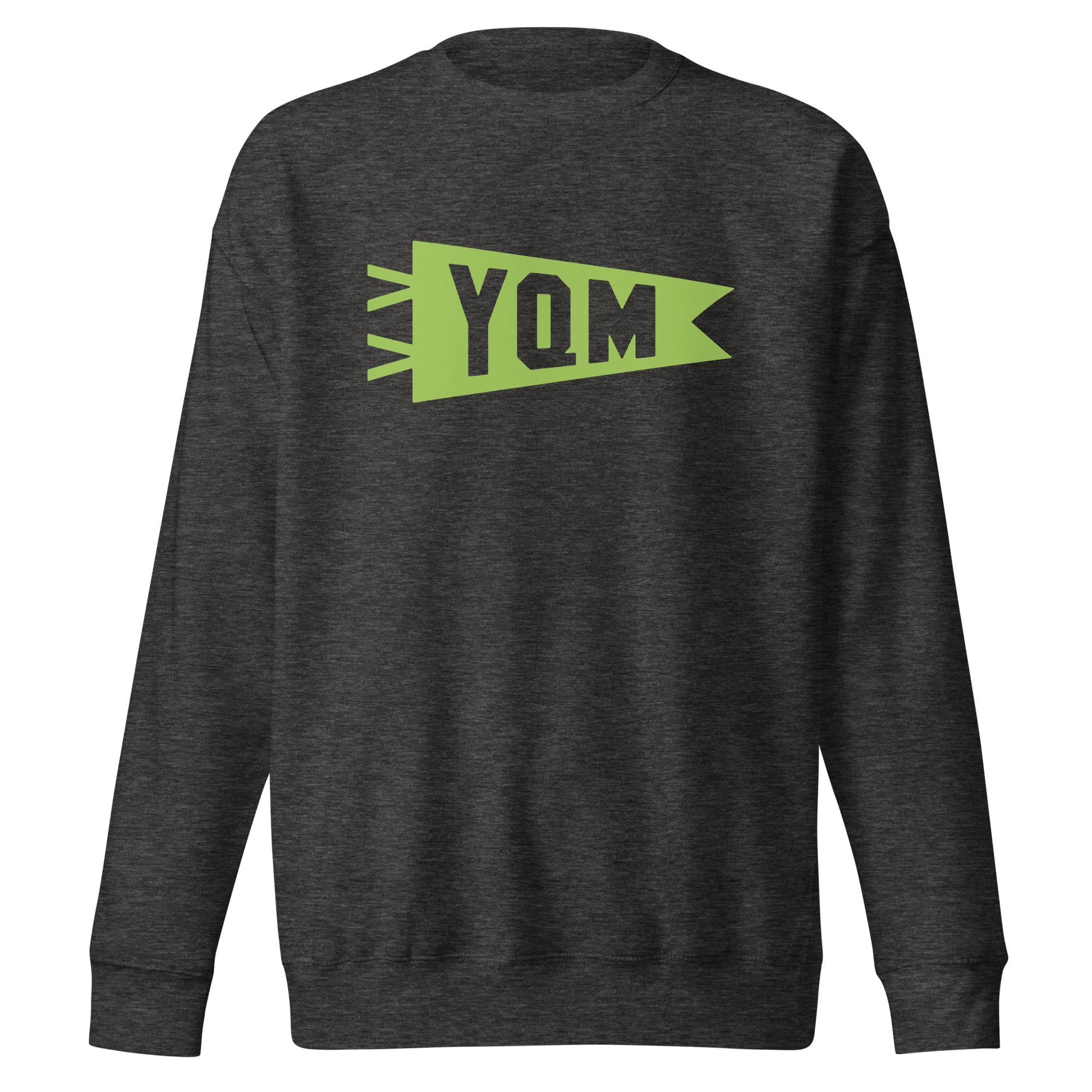 Airport Code Premium Sweatshirt - Green Graphic • YQM Moncton • YHM Designs - Image 08