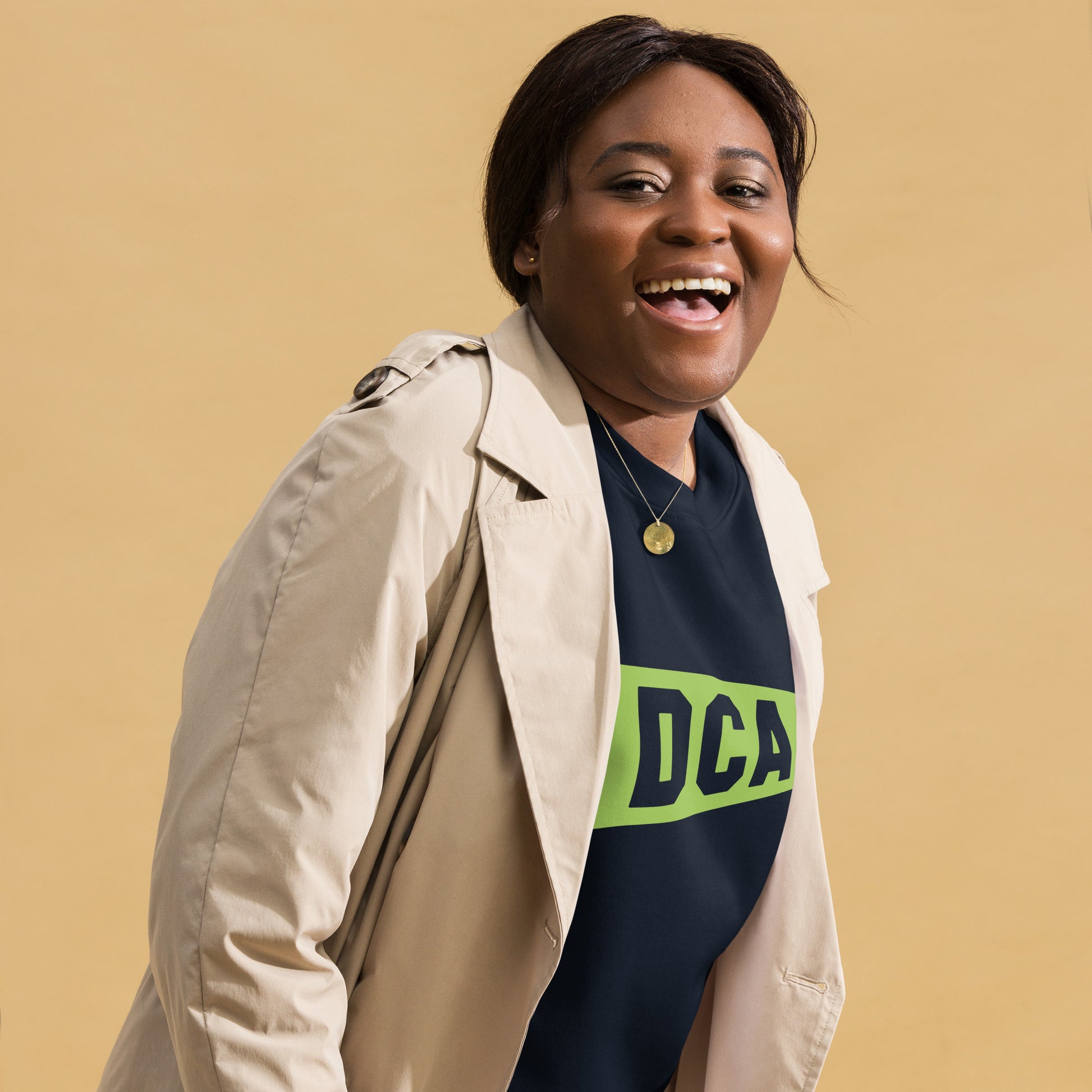 Airport Code Premium Sweatshirt - Green Graphic • DCA Washington • YHM Designs - Image 06