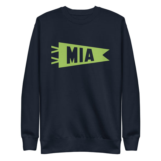 Airport Code Premium Sweatshirt - Green Graphic • MIA Miami • YHM Designs - Image 01