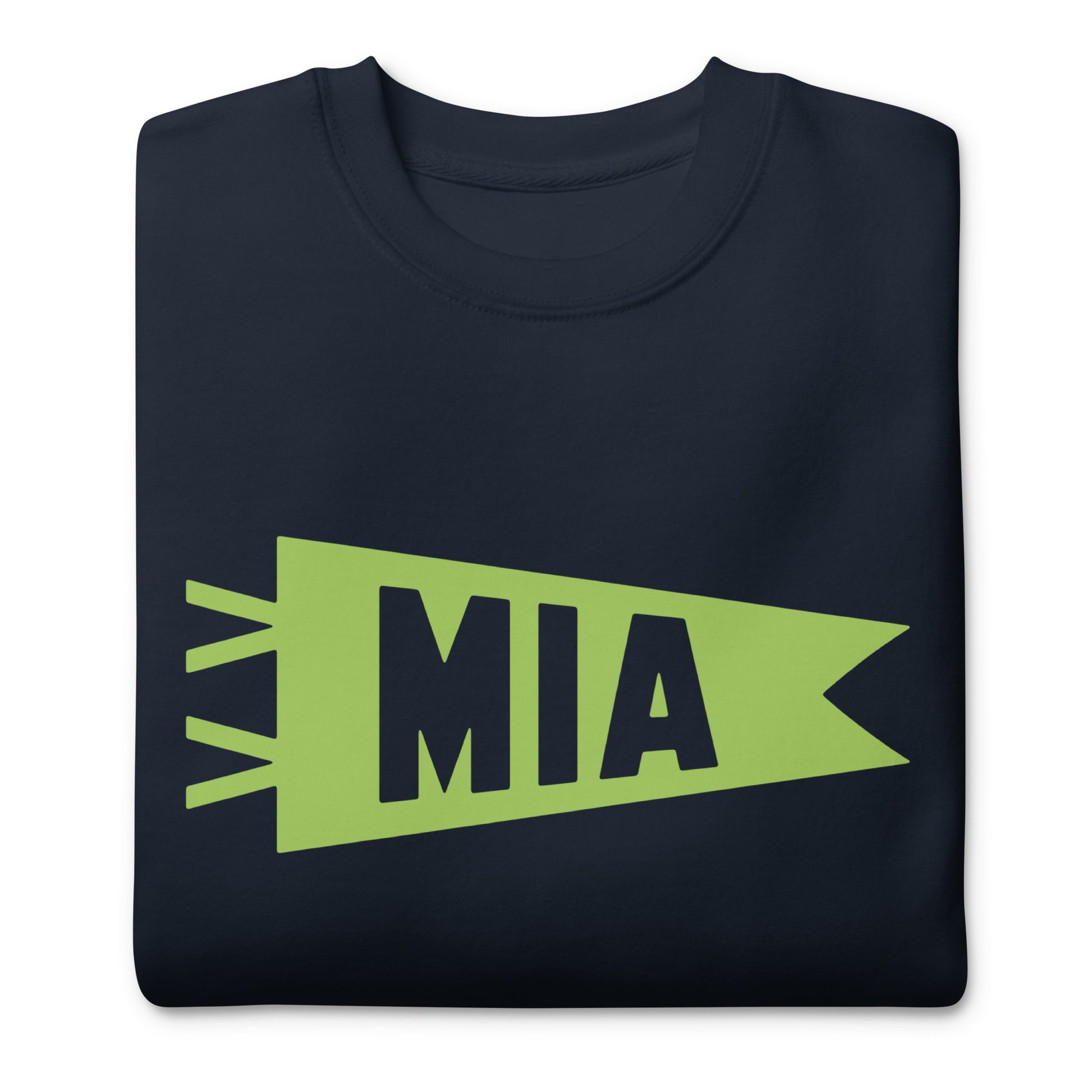 Airport Code Premium Sweatshirt - Green Graphic • MIA Miami • YHM Designs - Image 03