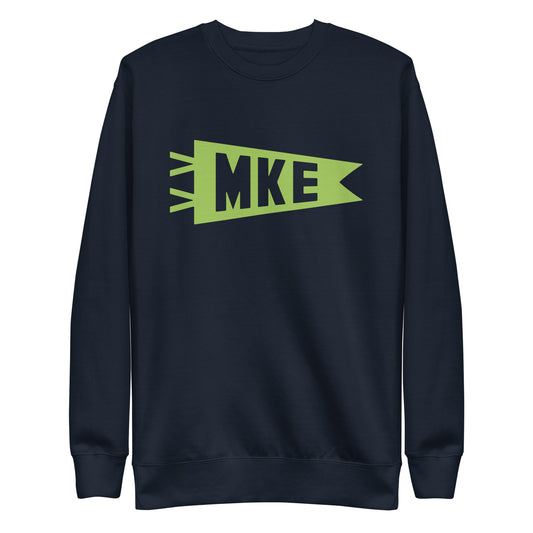 Airport Code Premium Sweatshirt - Green Graphic • MKE Milwaukee • YHM Designs - Image 01