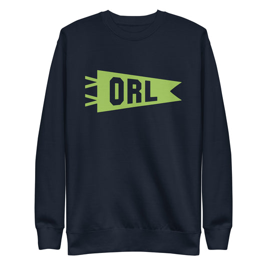 Airport Code Premium Sweatshirt - Green Graphic • ORL Orlando • YHM Designs - Image 01
