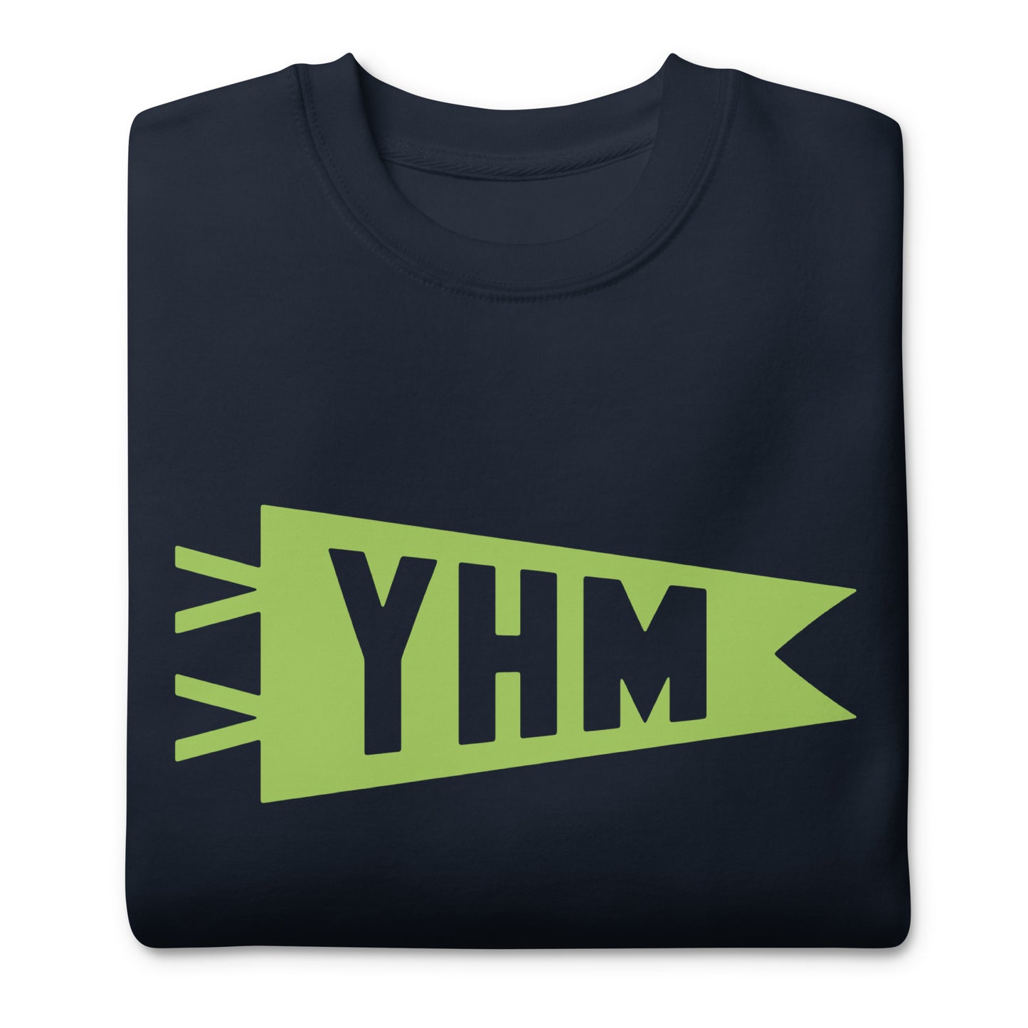 Airport Code Premium Sweatshirt - Green Graphic • YHM Hamilton • YHM Designs - Image 03