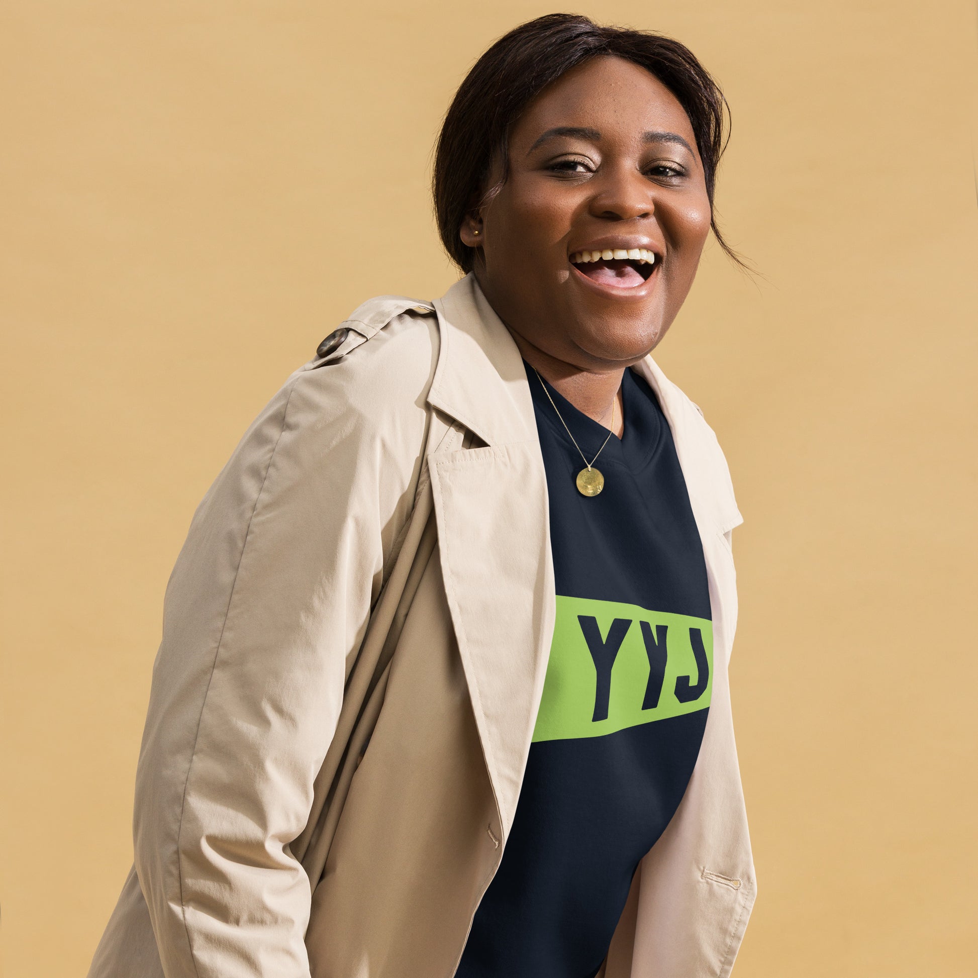 Airport Code Premium Sweatshirt - Green Graphic • YYJ Victoria • YHM Designs - Image 06