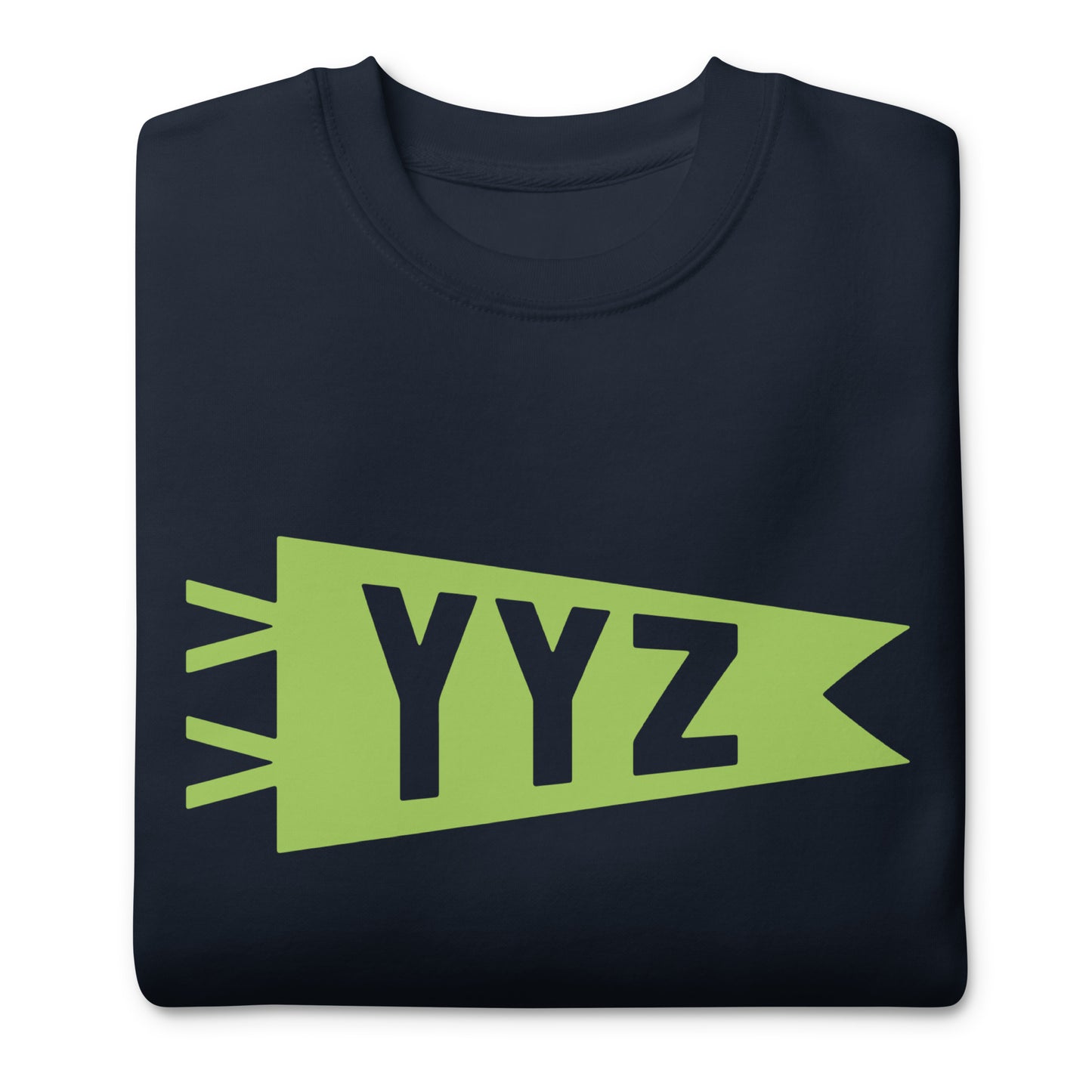 Airport Code Premium Sweatshirt - Green Graphic • YYZ Toronto • YHM Designs - Image 03
